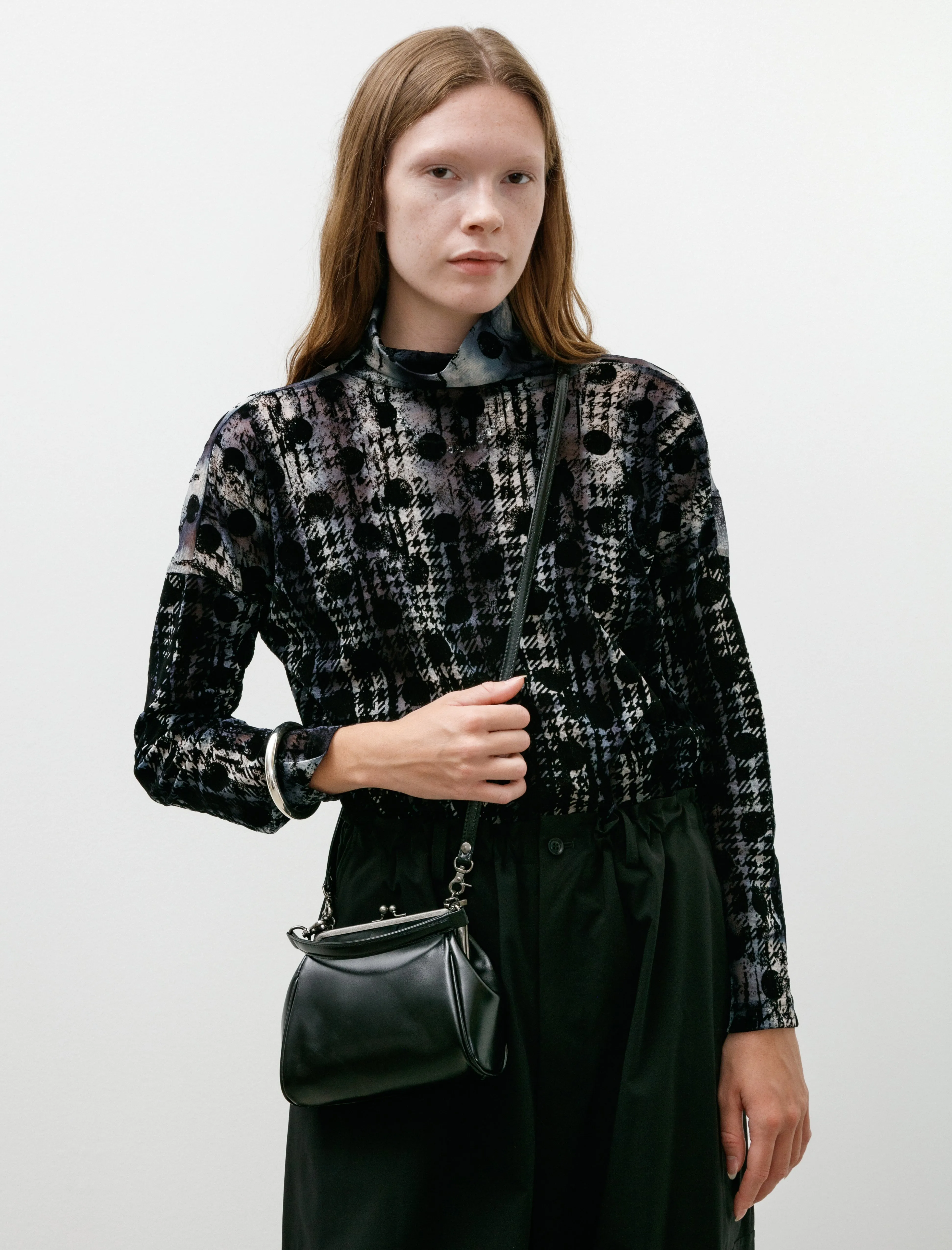 Shoulder Bag with Metal Clasps Black sold by SHOP NEIGHBOR product image thumbnail 5