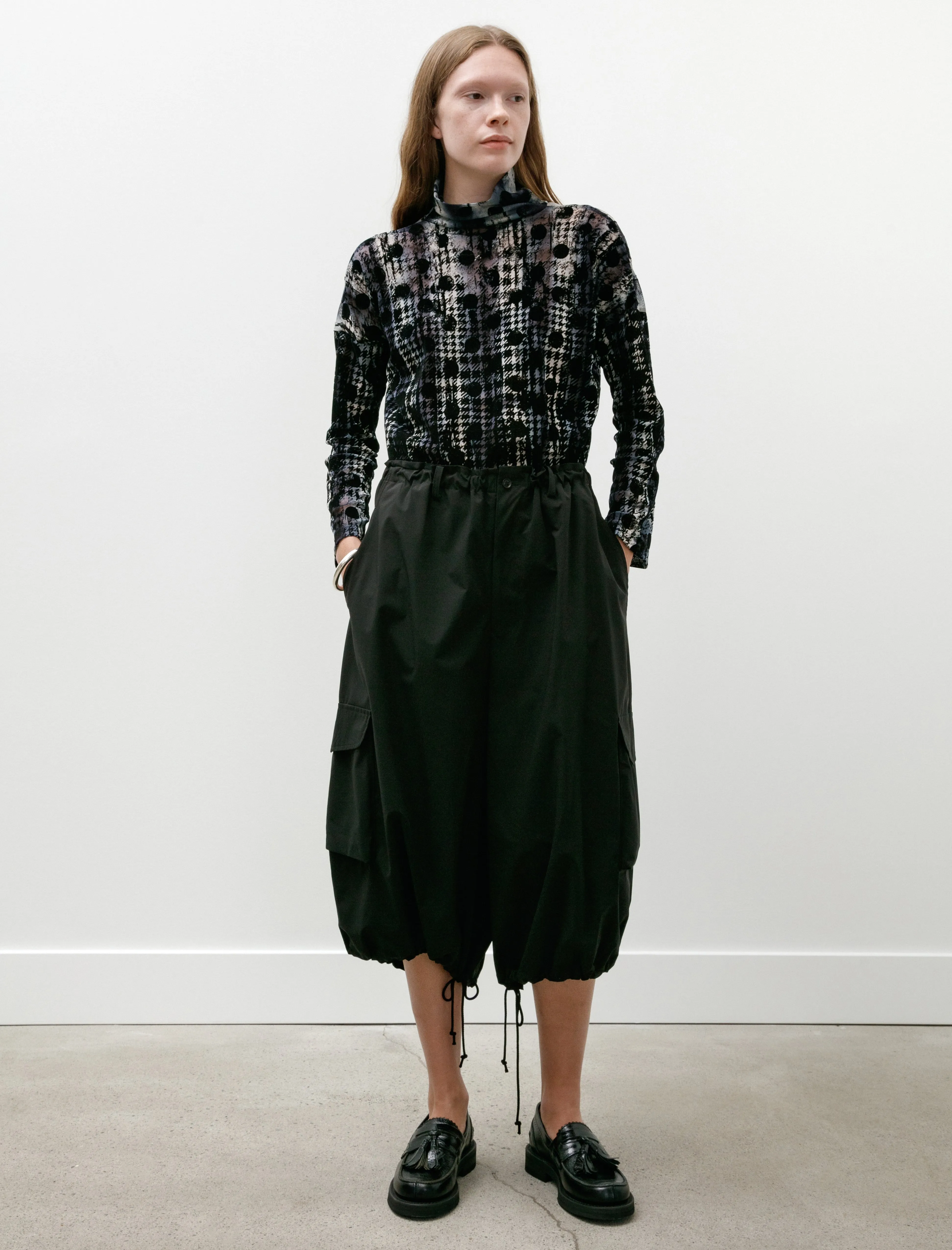 6 Buttons String Pants Black sold by SHOP NEIGHBOR