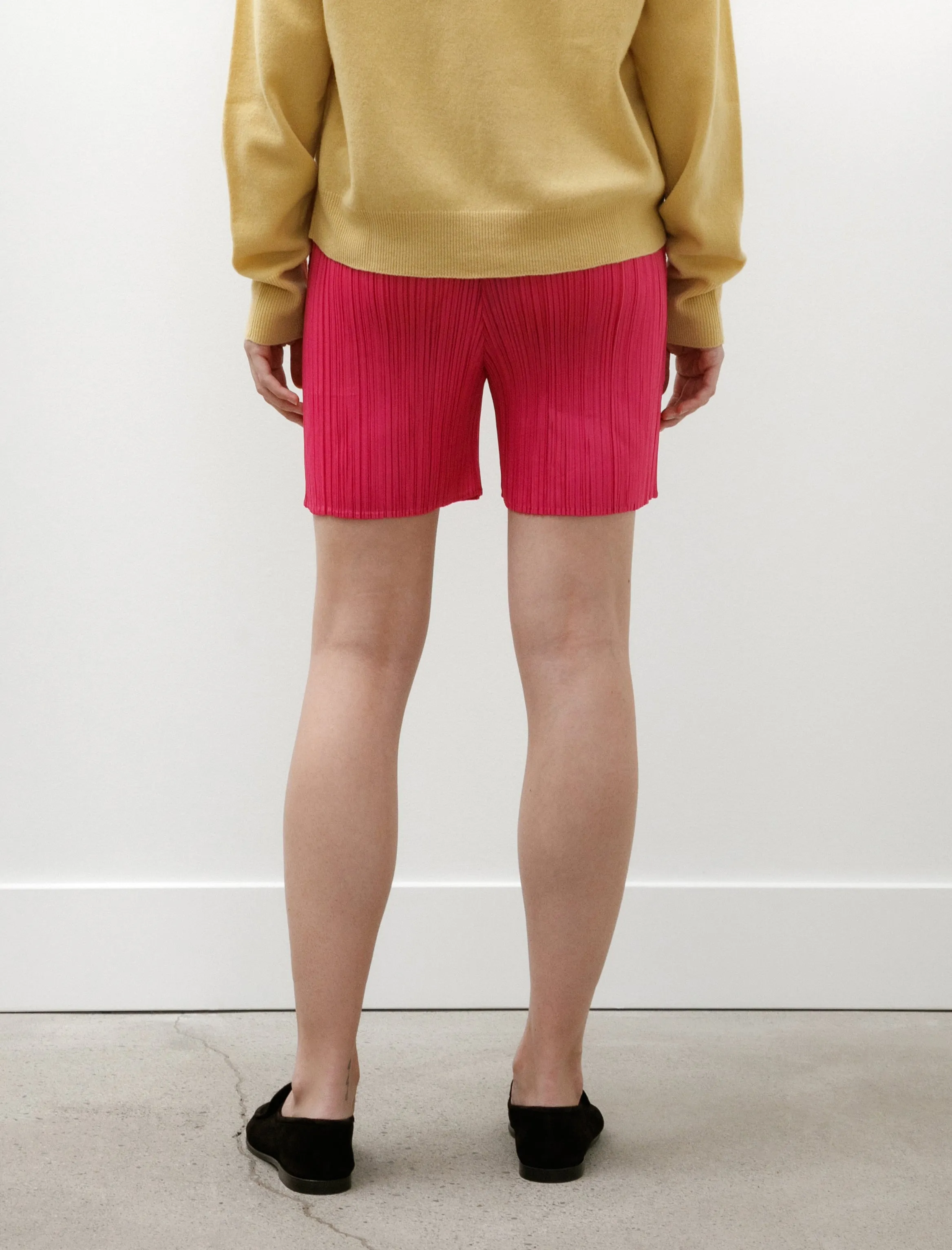 Lucid Pleats Shorts Bright Pink sold by SHOP NEIGHBOR product image thumbnail 3