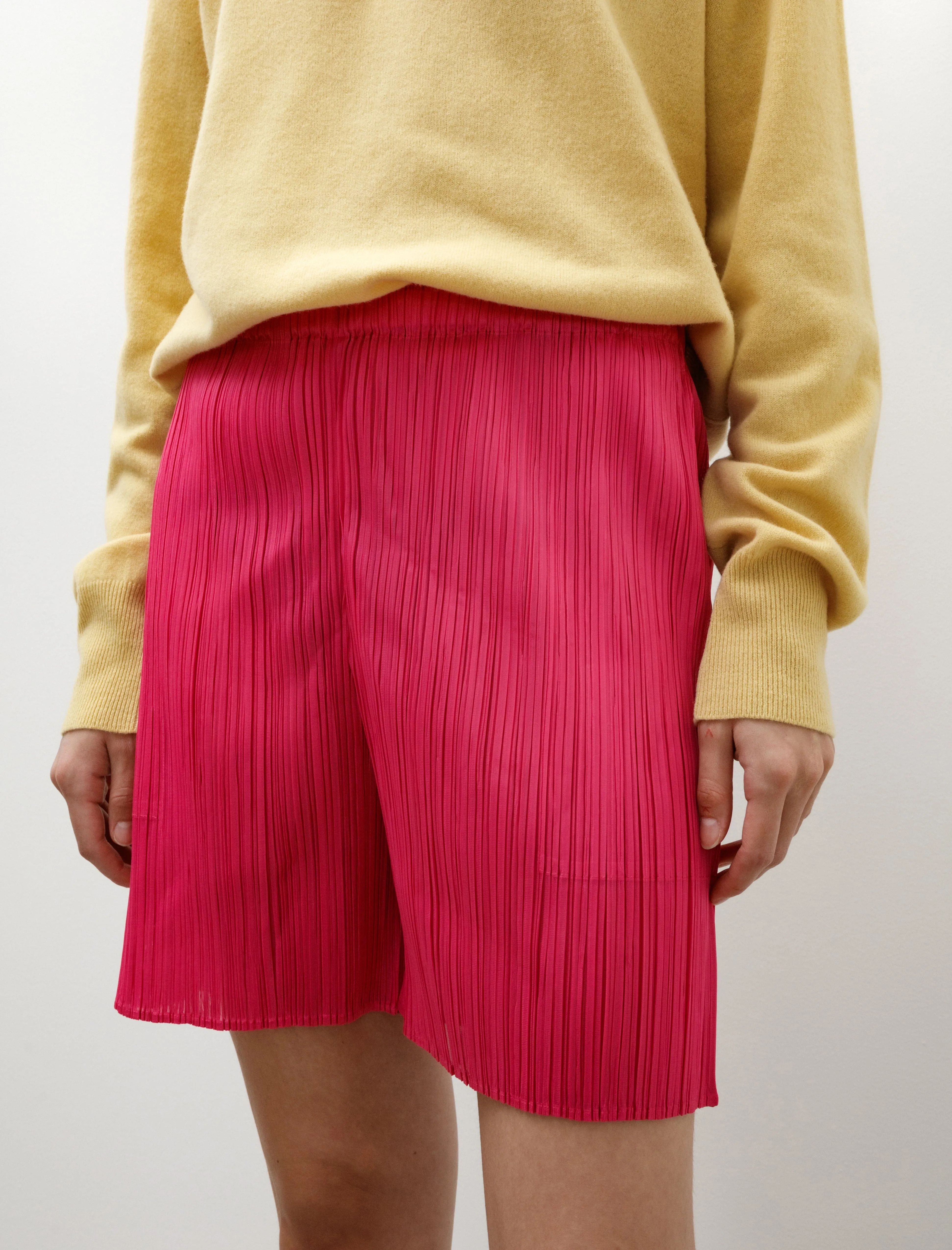 Lucid Pleats Shorts Bright Pink sold by SHOP NEIGHBOR product image thumbnail 4