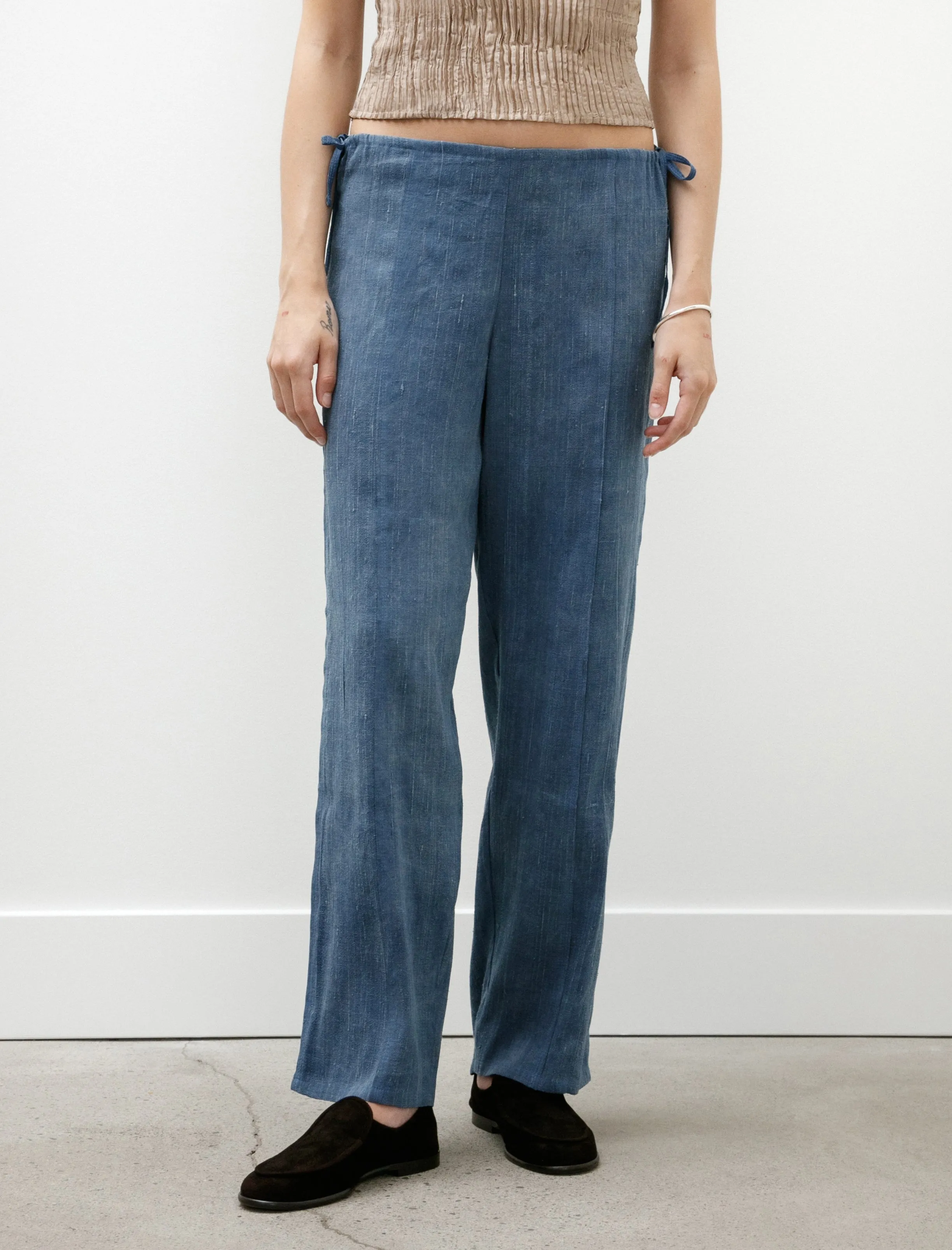 Raw Silk Adjustable Pants Indigo sold by SHOP NEIGHBOR product image thumbnail 2