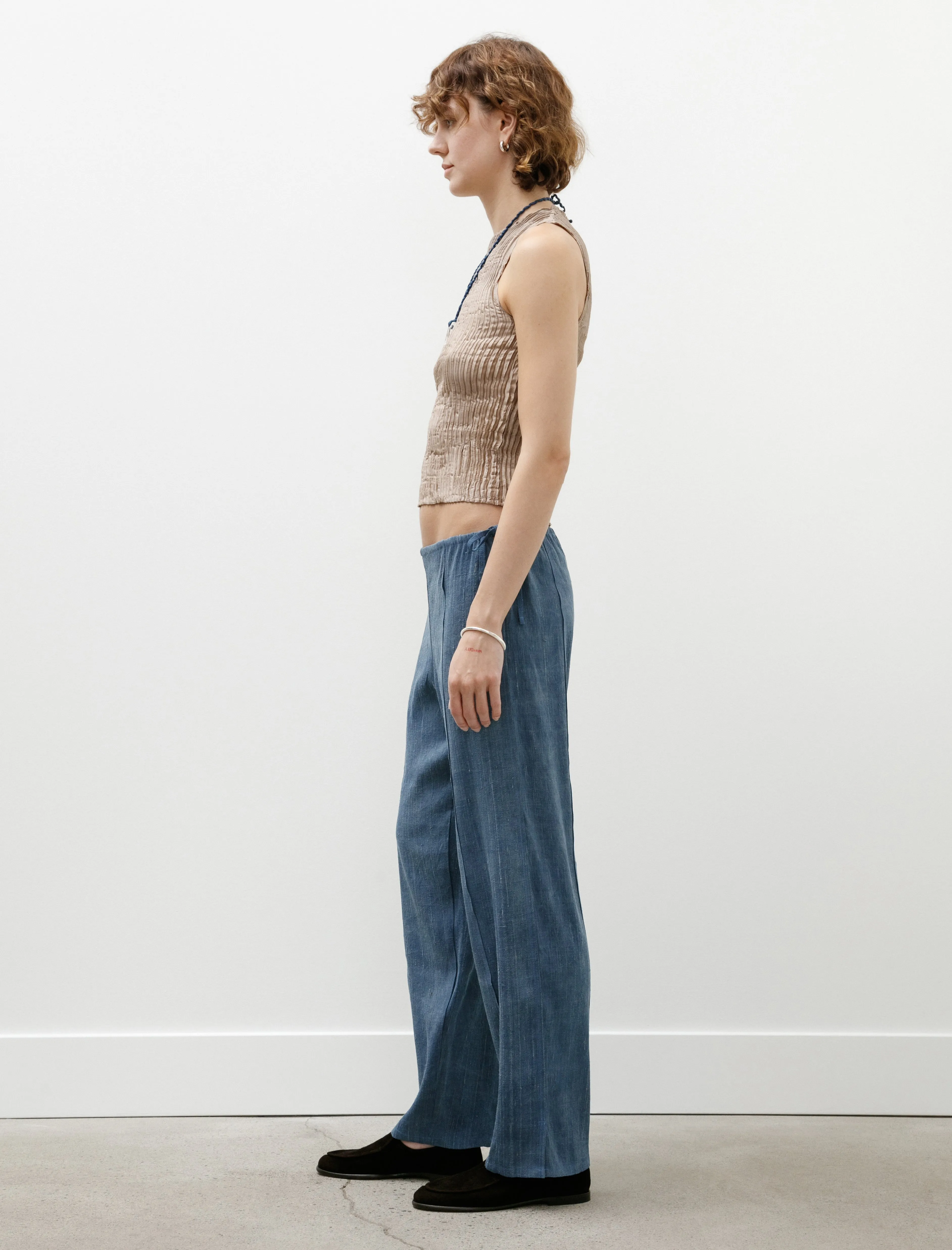 Raw Silk Adjustable Pants Indigo sold by SHOP NEIGHBOR product image thumbnail 3