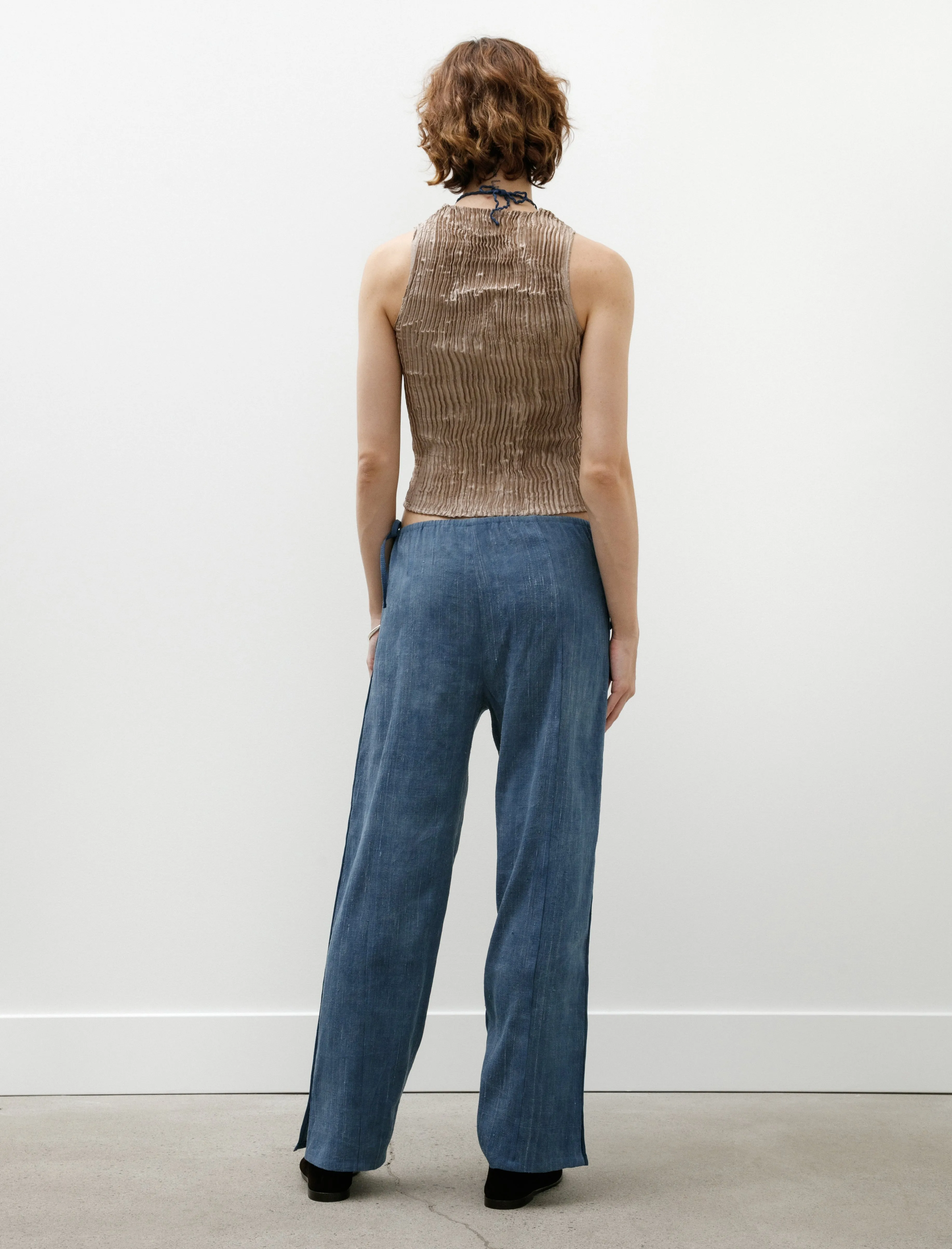 Raw Silk Adjustable Pants Indigo sold by SHOP NEIGHBOR product image thumbnail 5