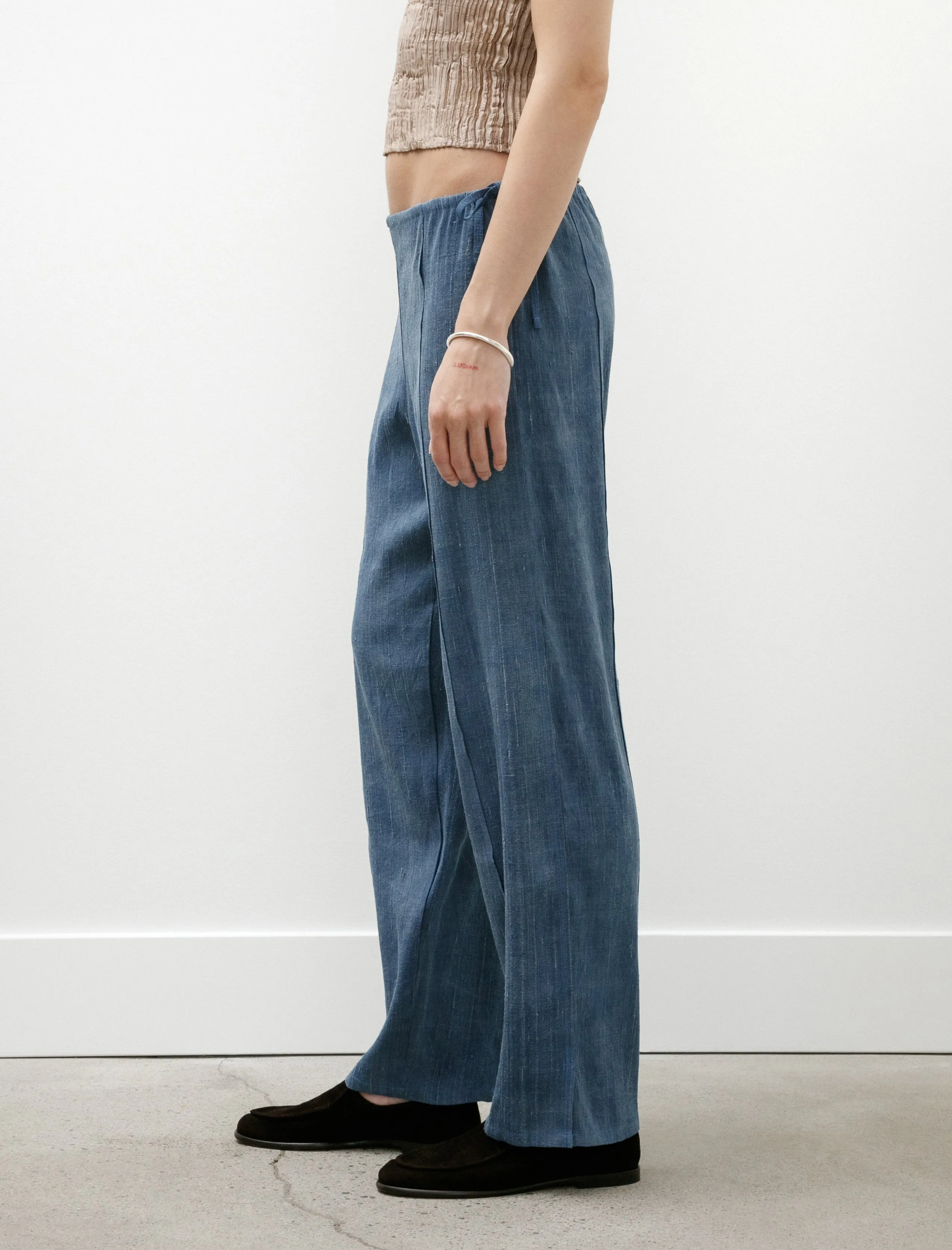 Raw Silk Adjustable Pants Indigo sold by SHOP NEIGHBOR product image thumbnail 4