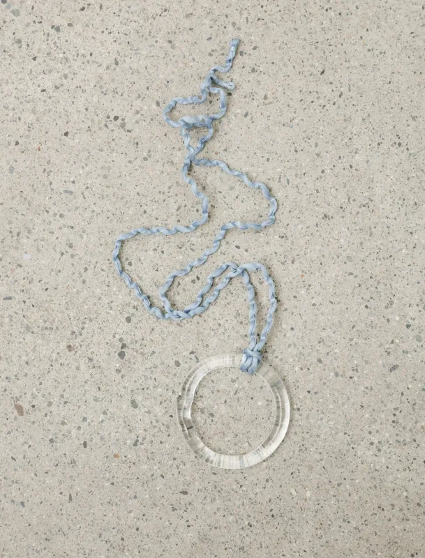 Handblown Glass Necklace Large Light Indigo sold by SHOP NEIGHBOR