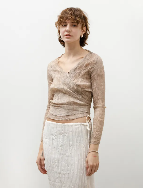 Sleeve Wrap Top Stone sold by SHOP NEIGHBOR