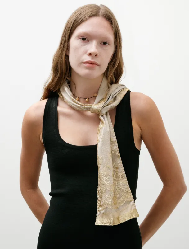 Hand Stitched Scarf With Gold Lace made by SHOP NEIGHBOR