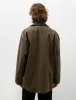 Oversized Blouson with Leather Collar Khaki sold by SHOP NEIGHBOR