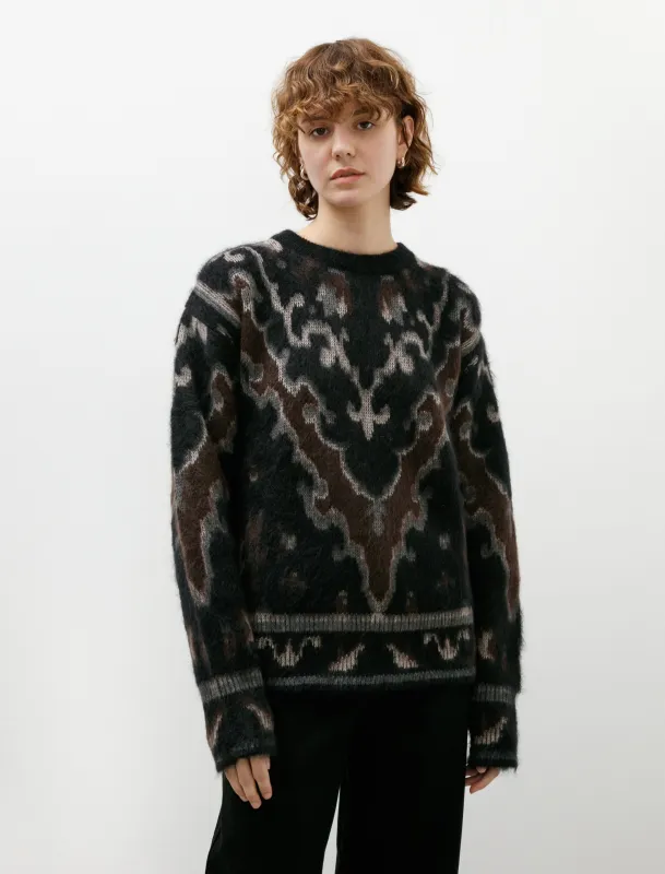 Cashmere Oversized Carpet Sweater Black/Brown sold by SHOP NEIGHBOR