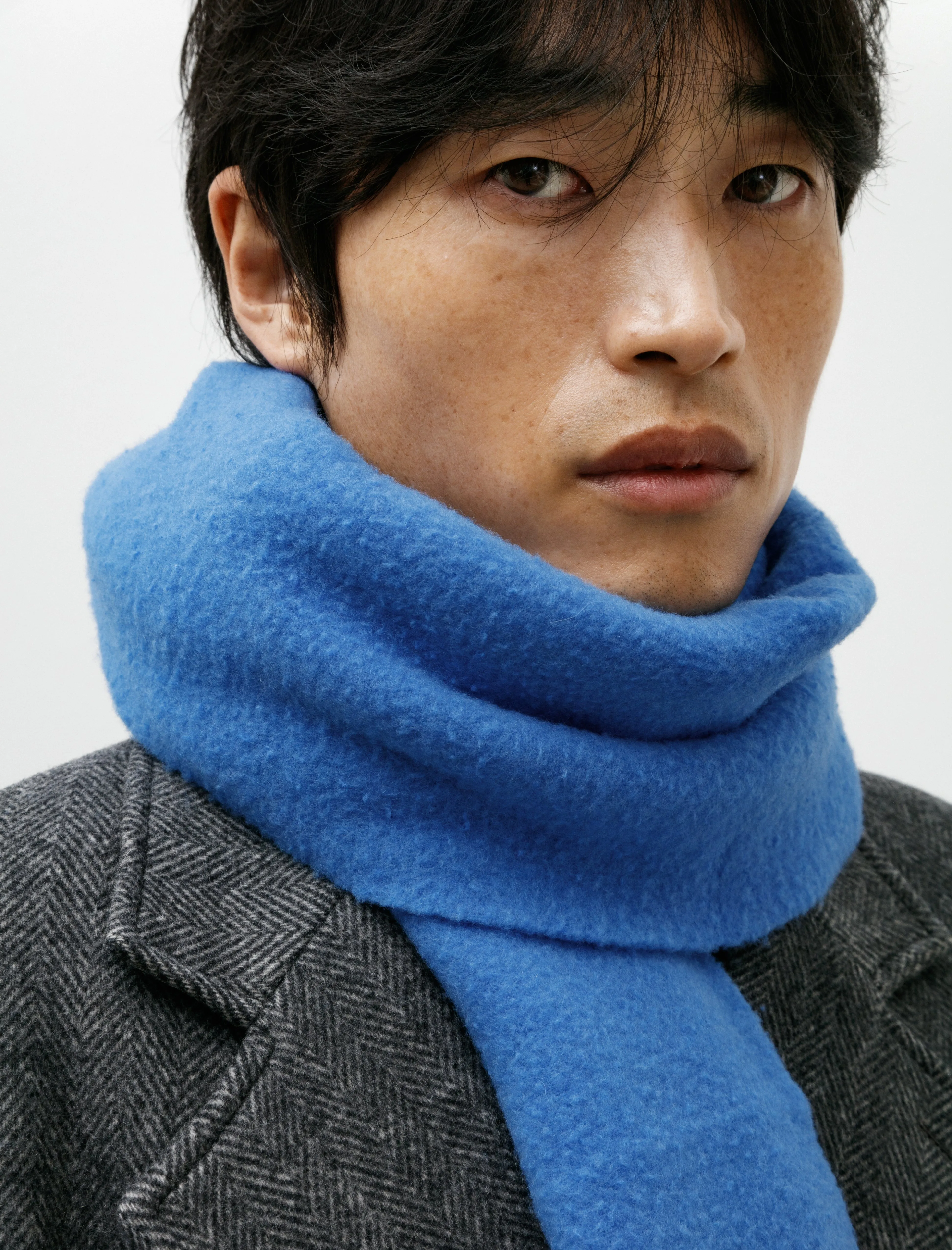 Wool Scarf Bright Blue Fuzz sold by SHOP NEIGHBOR product image thumbnail 2