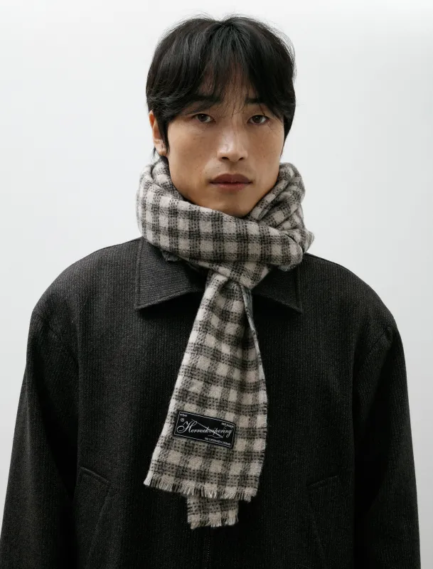 Wool Scarf Grey Double Faced Check sold by SHOP NEIGHBOR