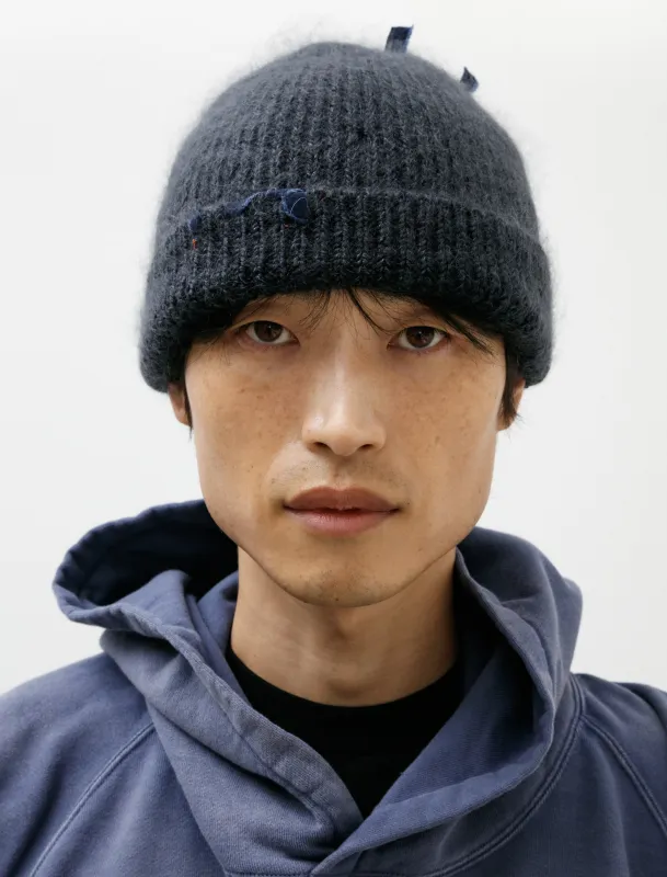 Silk Mohair Sparkle Beanie Shadow Moon made by SHOP NEIGHBOR