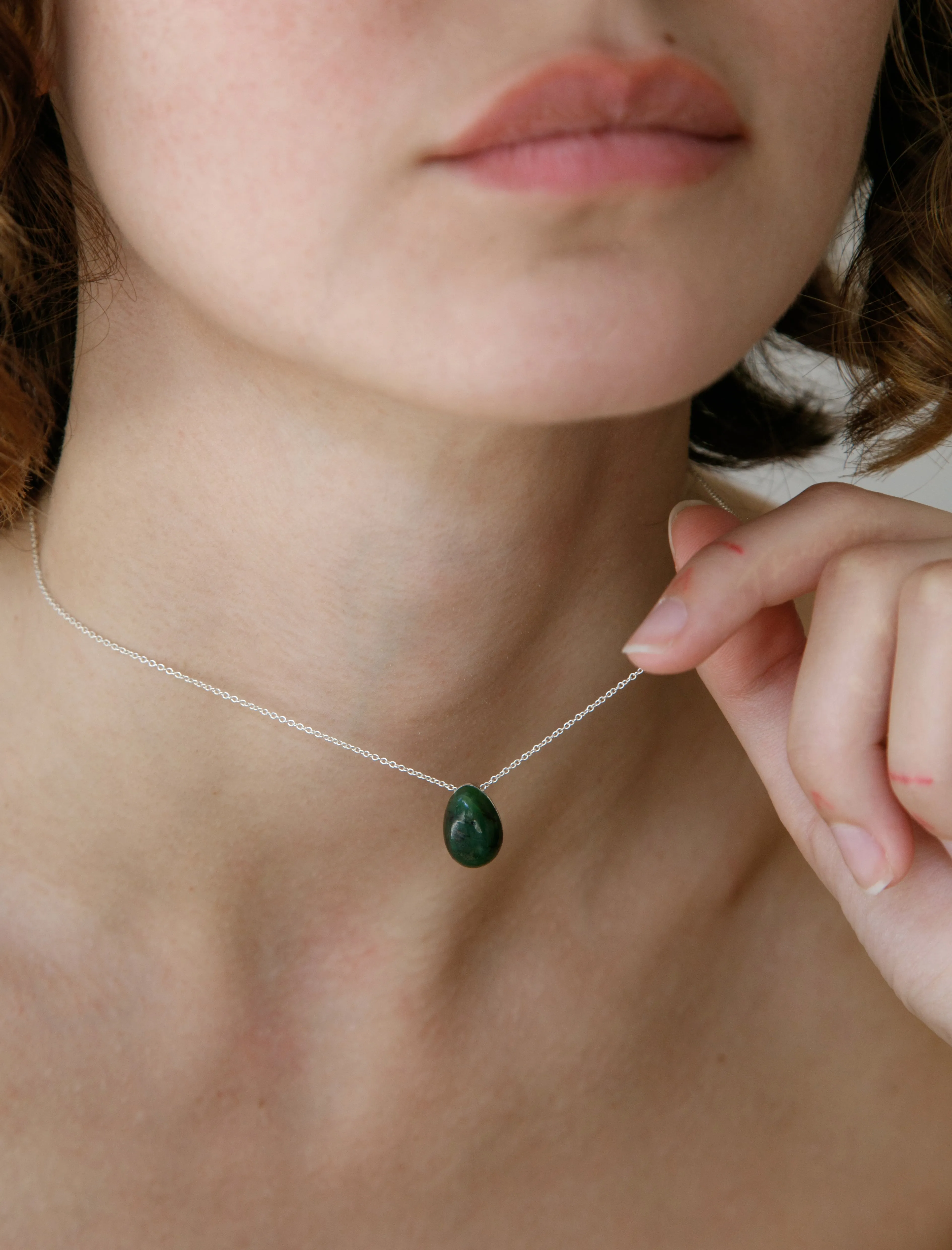 Tiny Egg Pendant Jade sold by SHOP NEIGHBOR