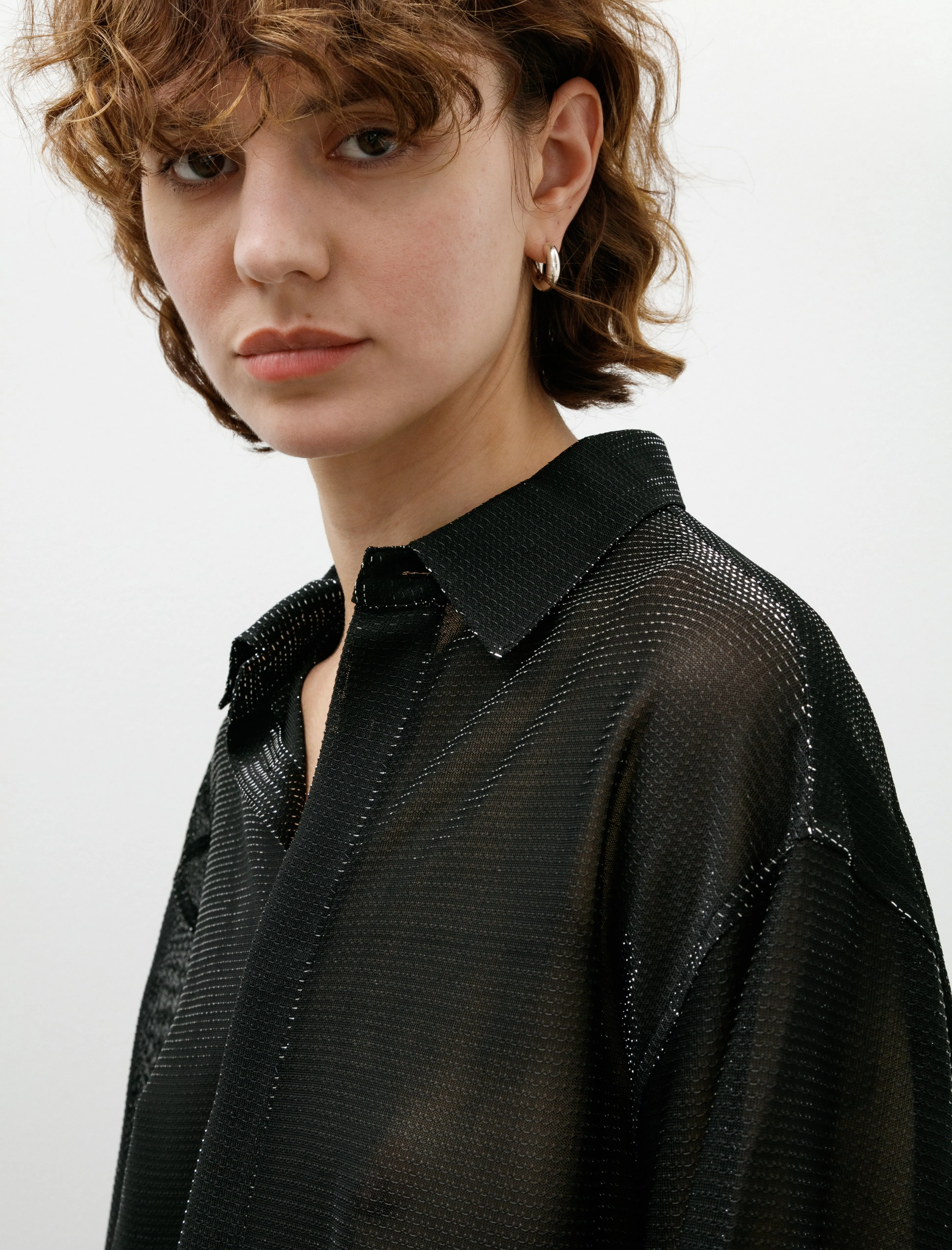 Metallic Jersey Shirt Black sold by SHOP NEIGHBOR product image thumbnail 2