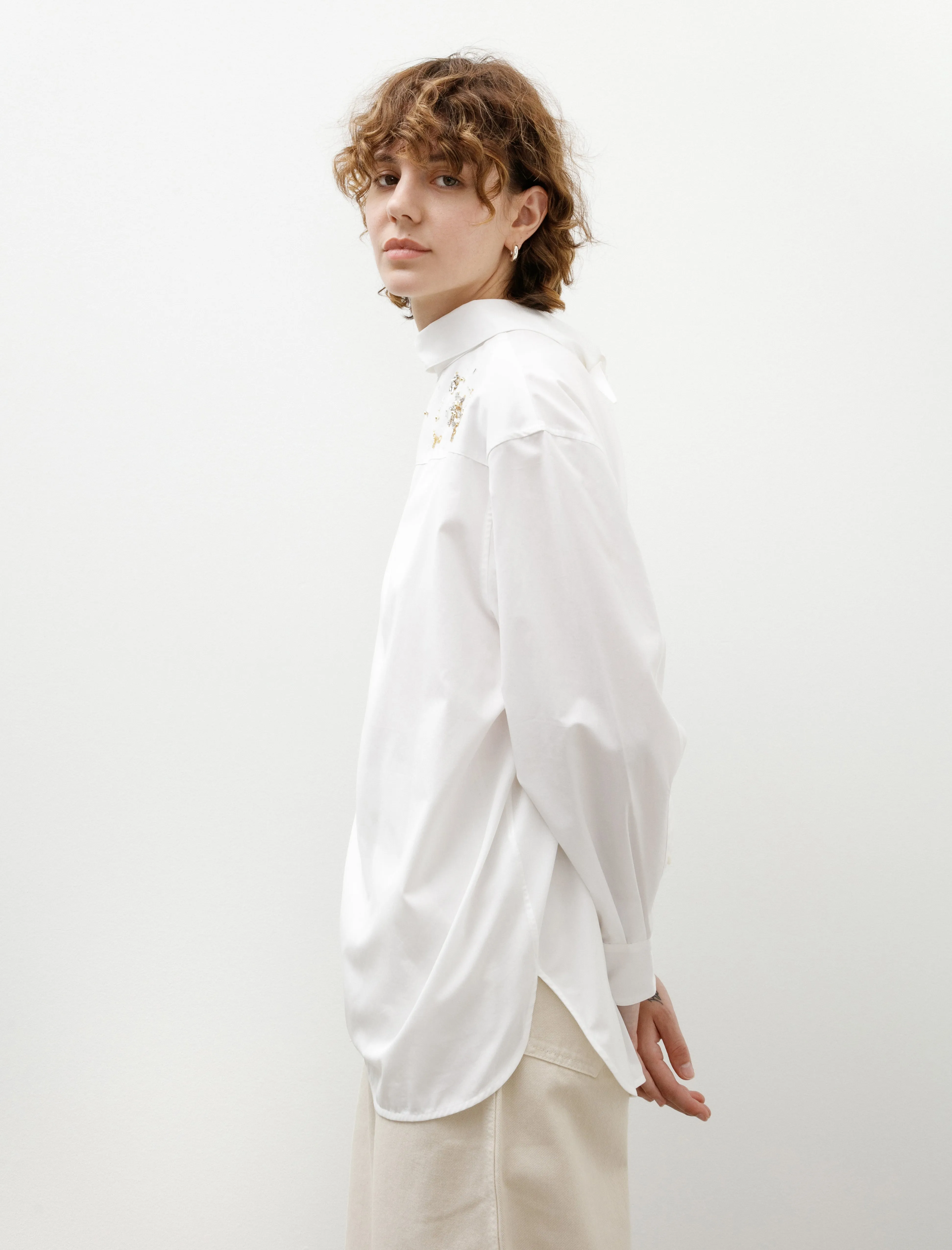 Reversible Embroidered Shirt White sold by SHOP NEIGHBOR product image thumbnail 3