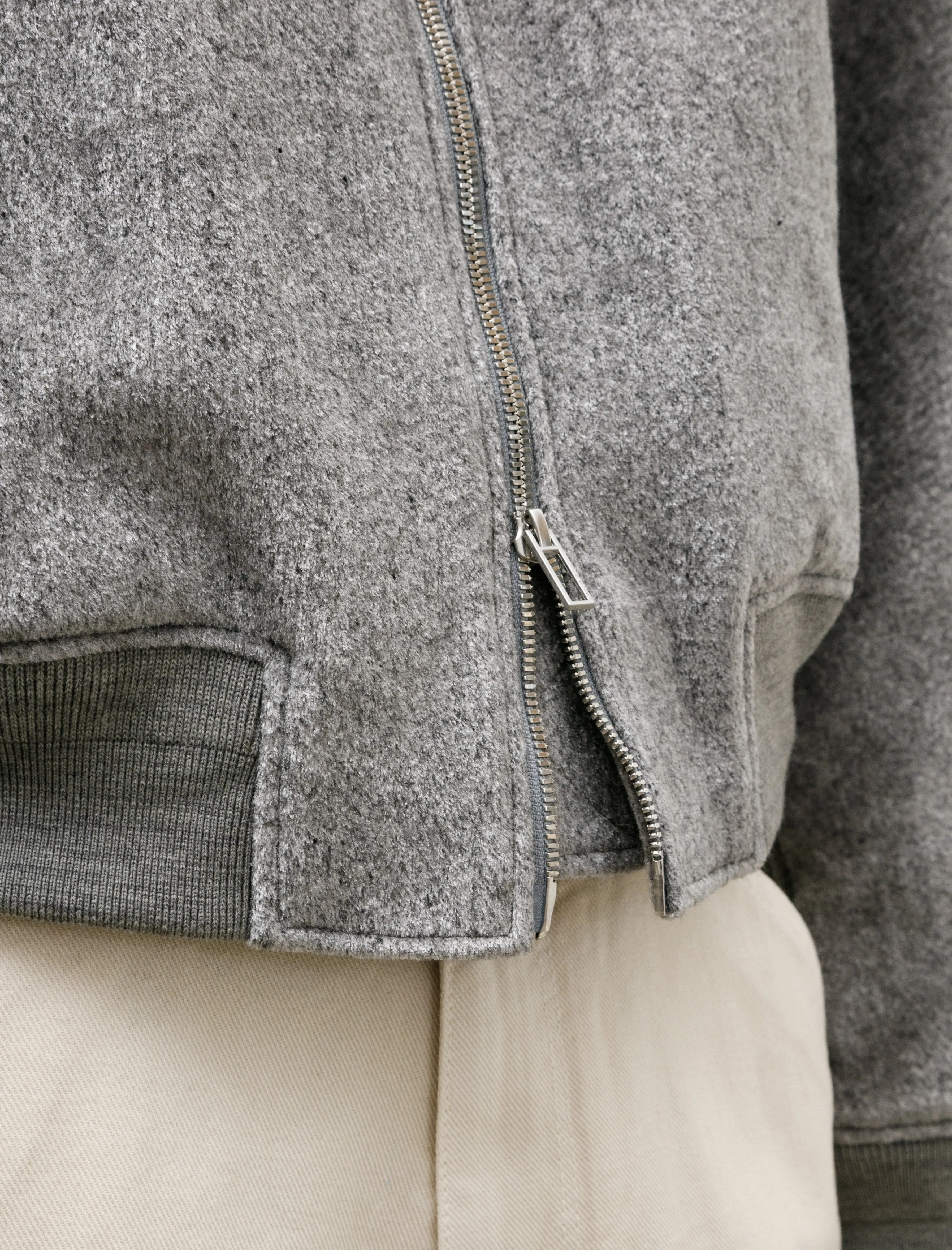 Velvet Wool MA-1 Jacket Grey sold by SHOP NEIGHBOR product image thumbnail 5