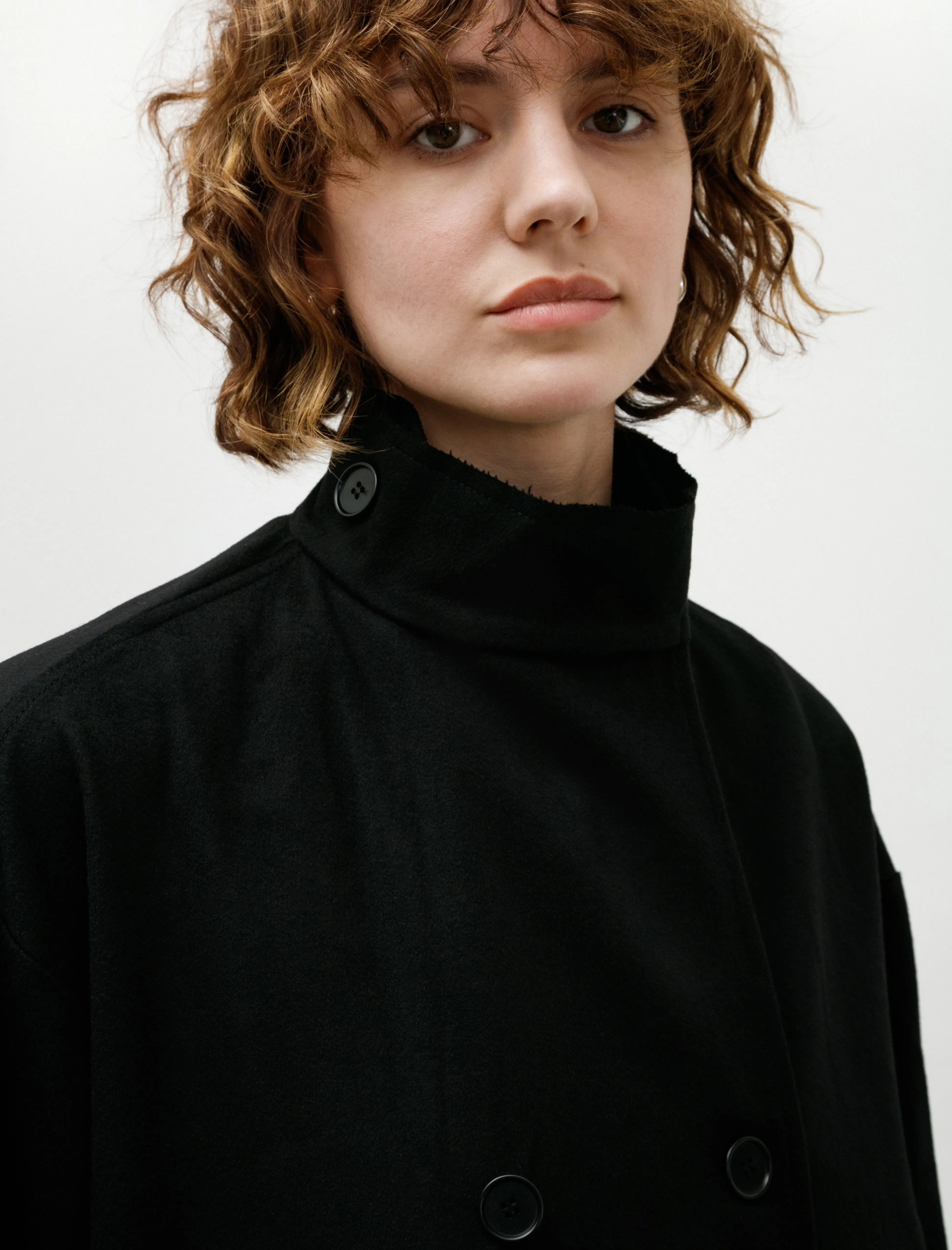No. 286 Heavy Wool Cropped Oversized Jacket Black sold by SHOP NEIGHBOR product image thumbnail 5