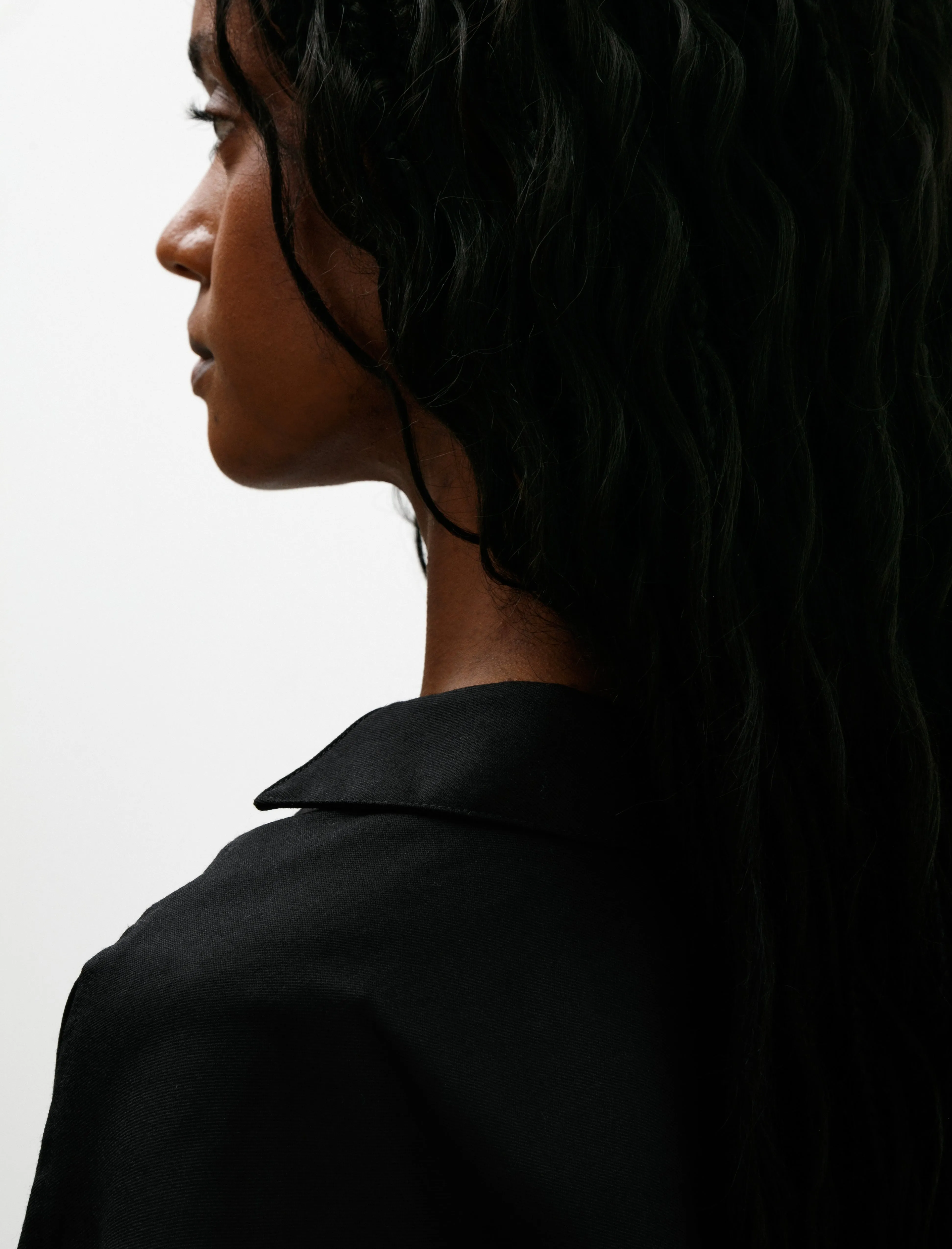 Drape Neck Shirt Wool Black sold by SHOP NEIGHBOR product image thumbnail 2