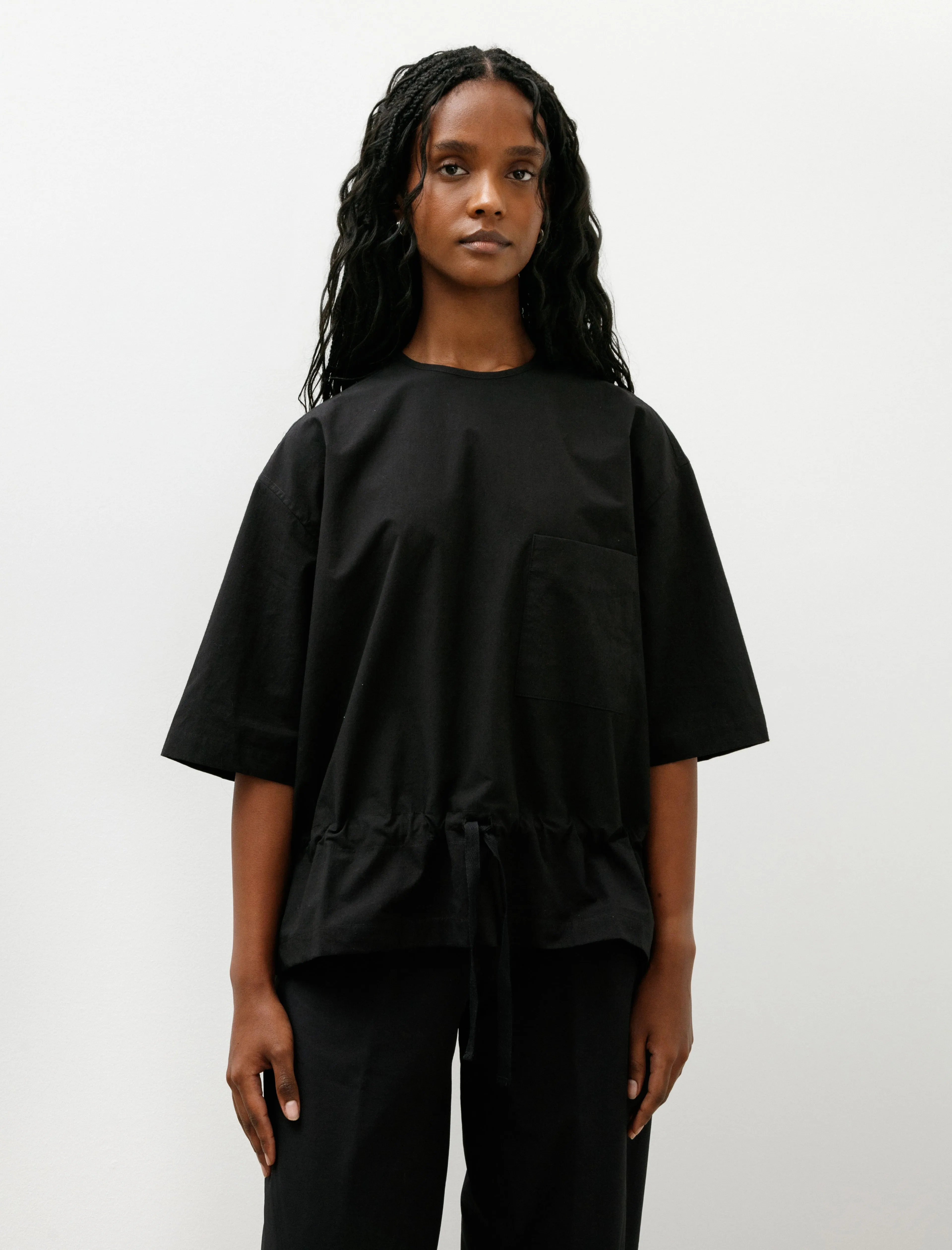 Gathered T-Shirt Typewriter Cotton Black sold by SHOP NEIGHBOR product image thumbnail 3