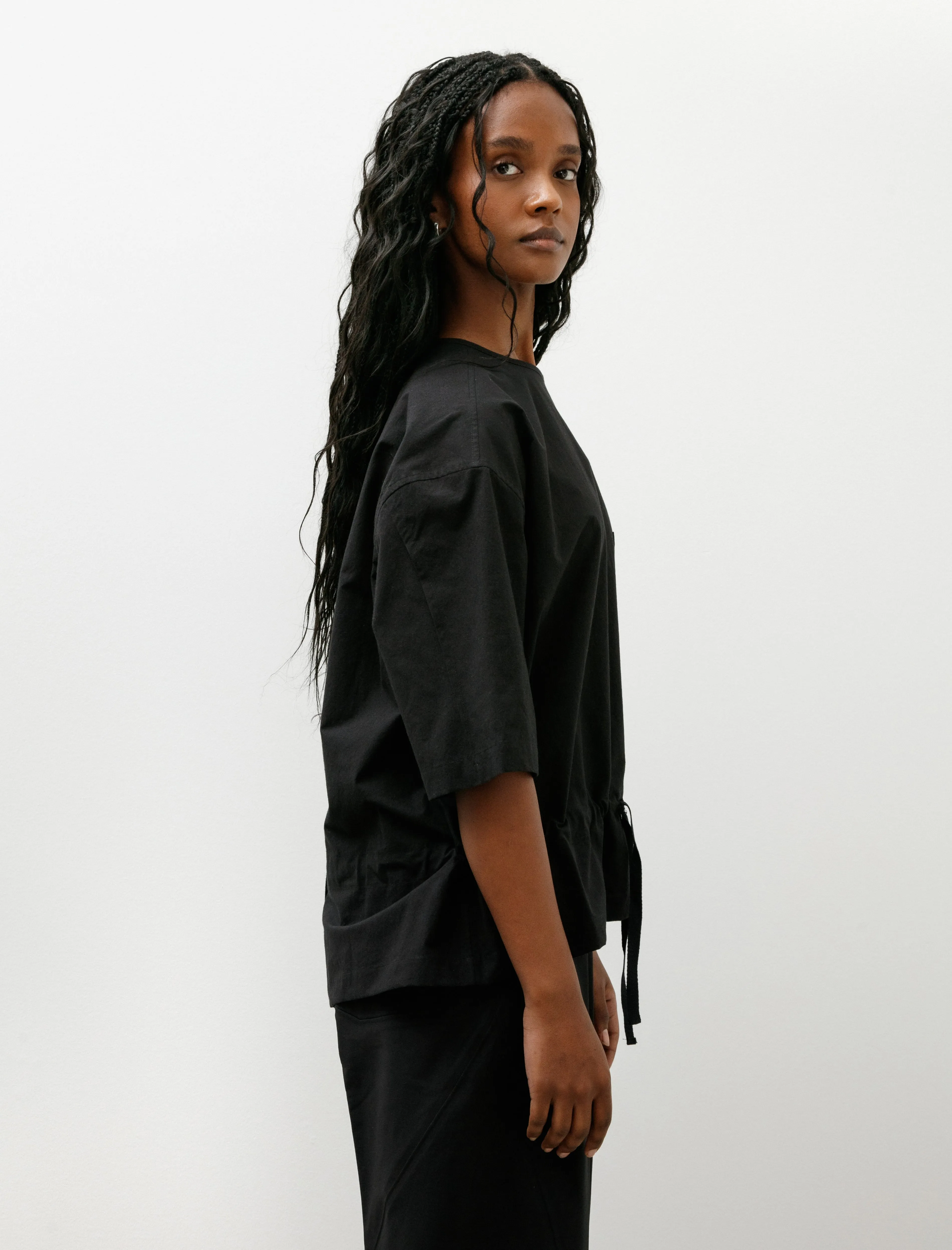 Gathered T-Shirt Typewriter Cotton Black sold by SHOP NEIGHBOR product image thumbnail 4