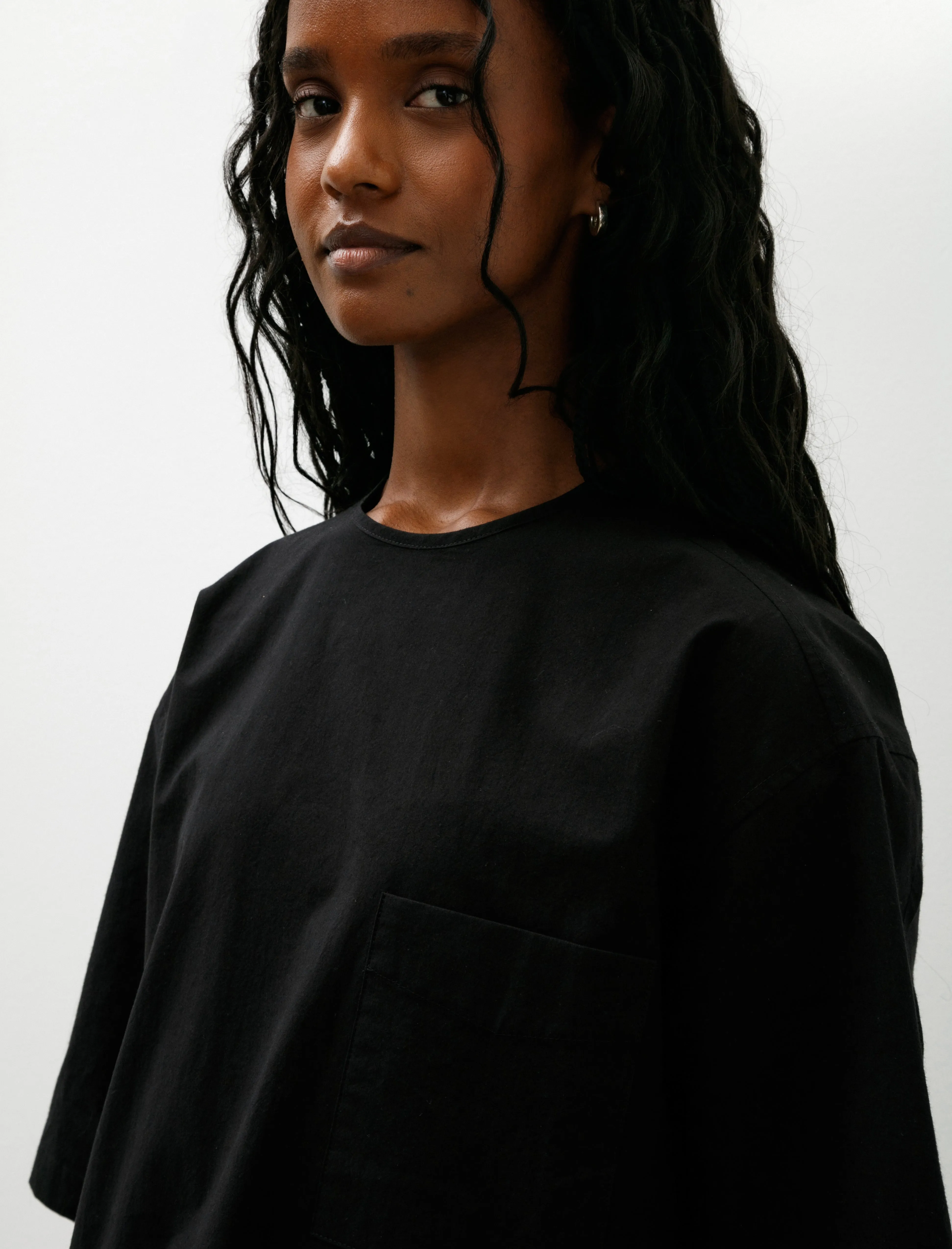 Gathered T-Shirt Typewriter Cotton Black sold by SHOP NEIGHBOR product image thumbnail 2