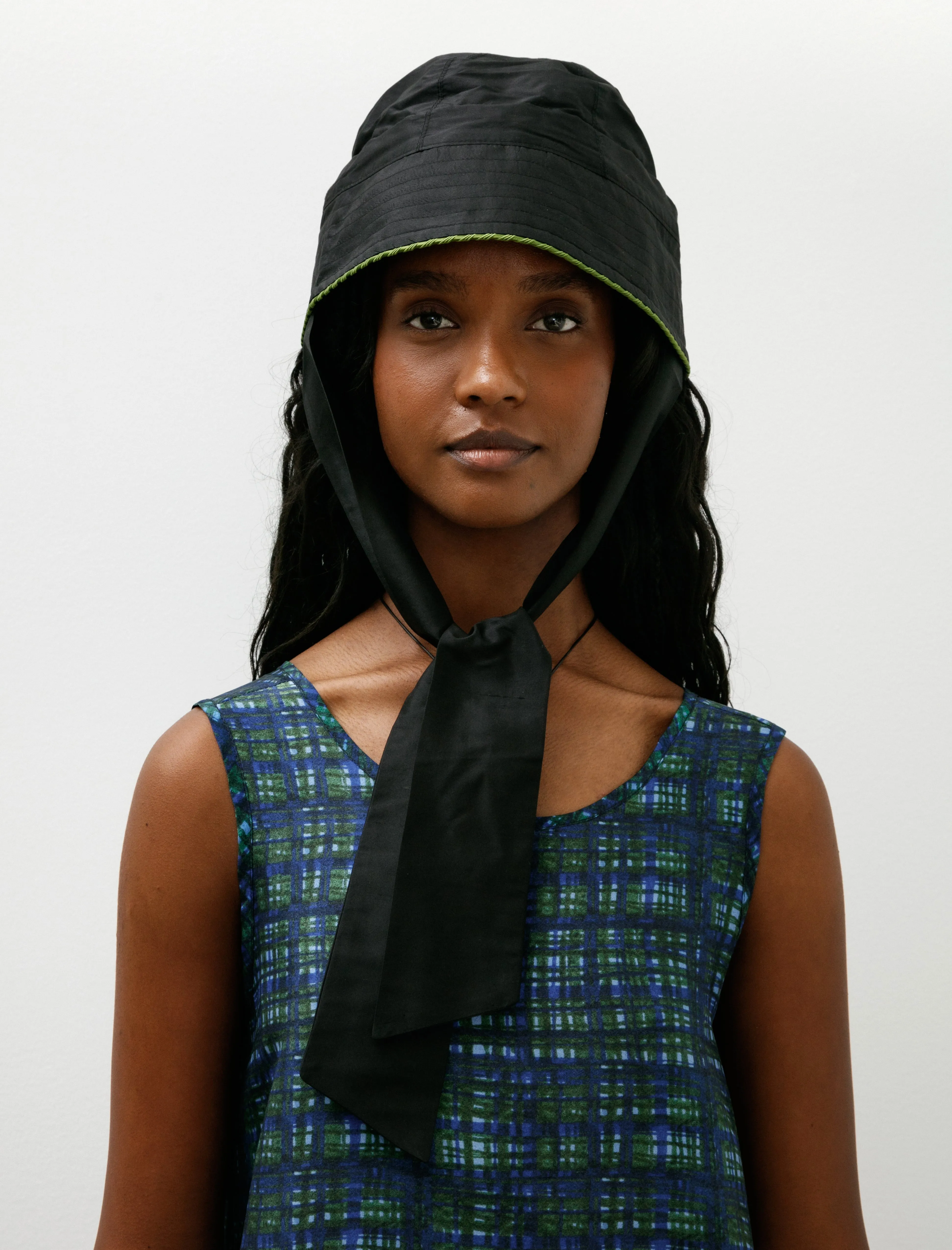 Silk Dupion Sailor Hat with Trim Black sold by SHOP NEIGHBOR