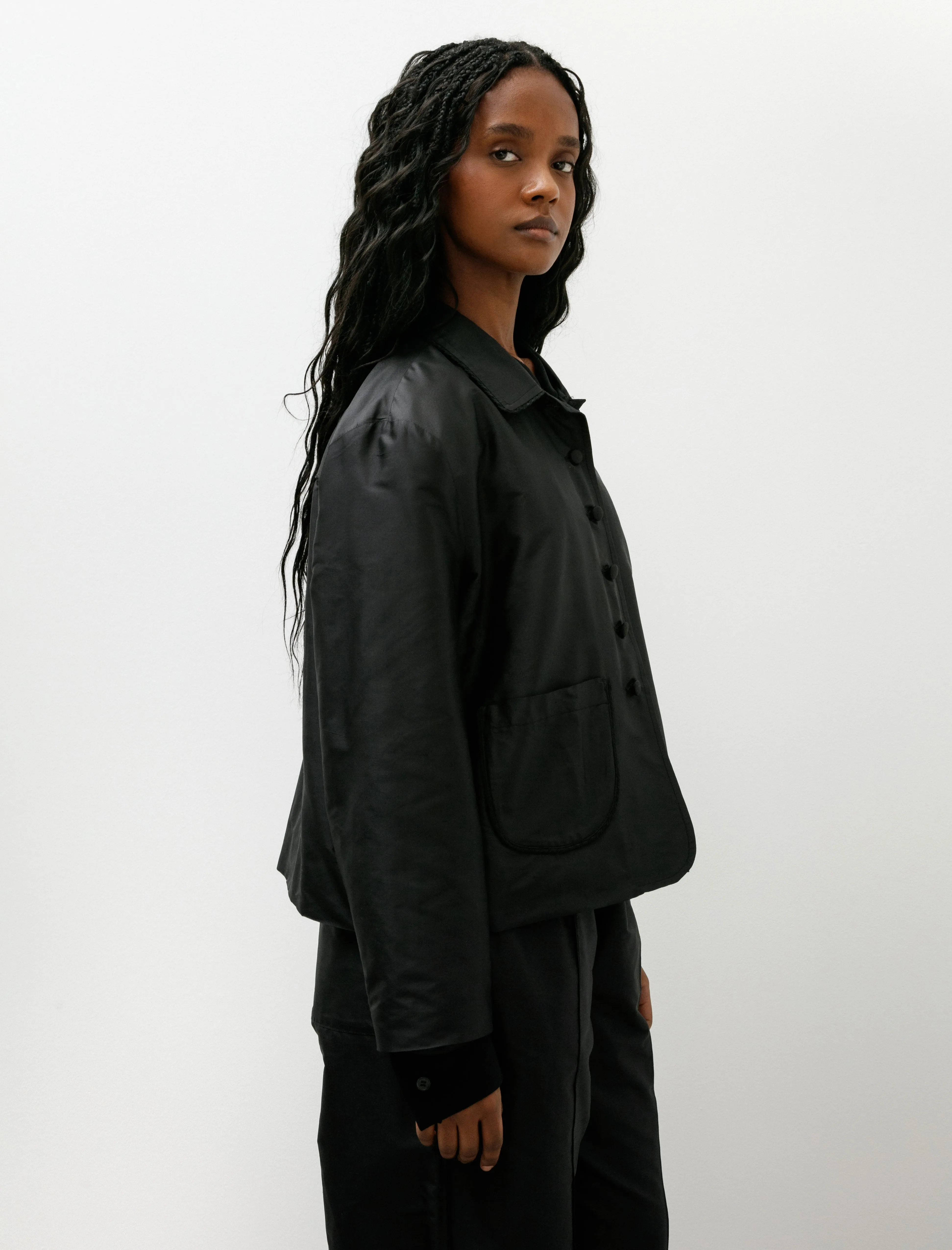 Silk Dupion Lillie Jacket with Trim Black sold by SHOP NEIGHBOR product image thumbnail 5