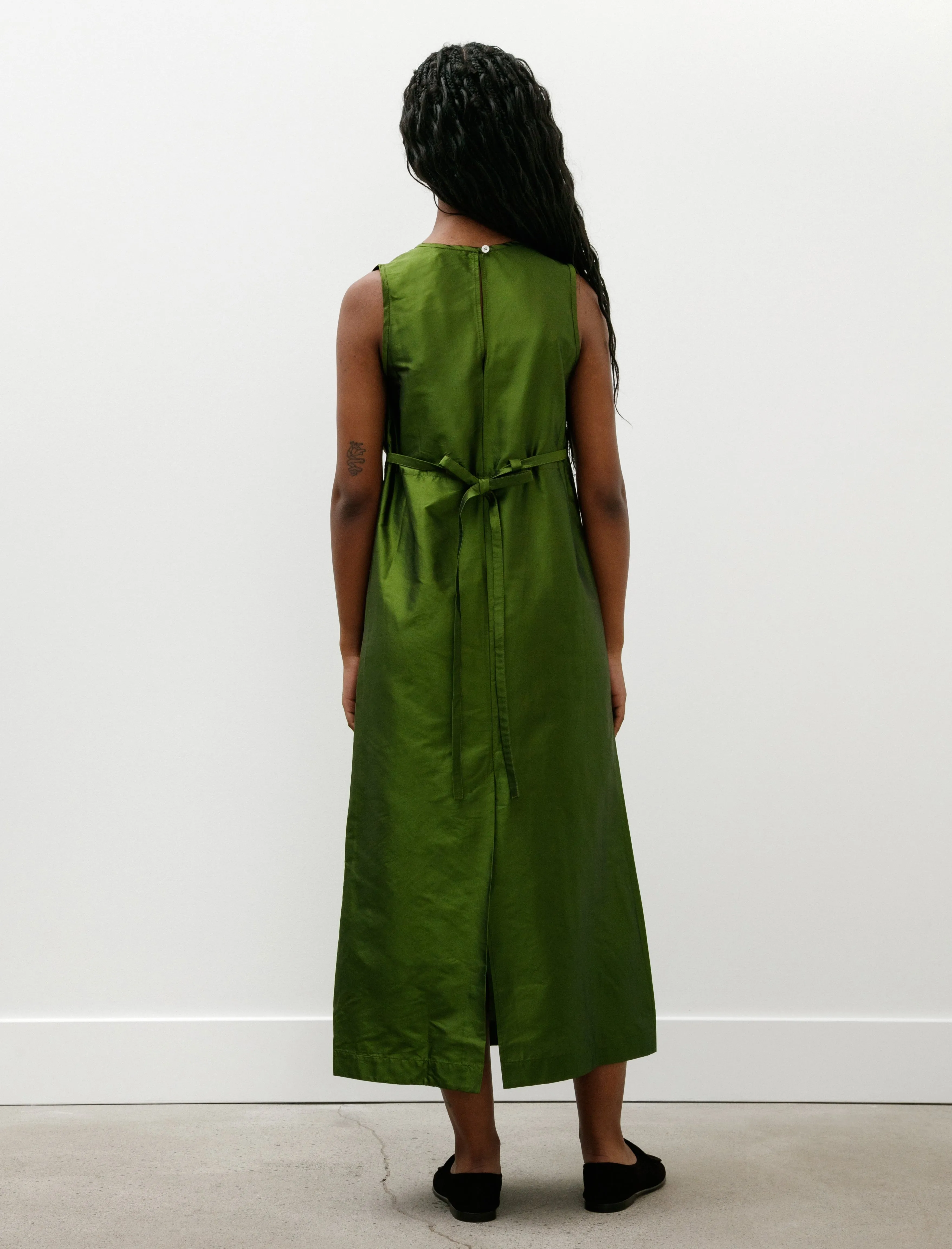 Silk Dupion Erika Dress Bottle Green sold by SHOP NEIGHBOR product image thumbnail 3
