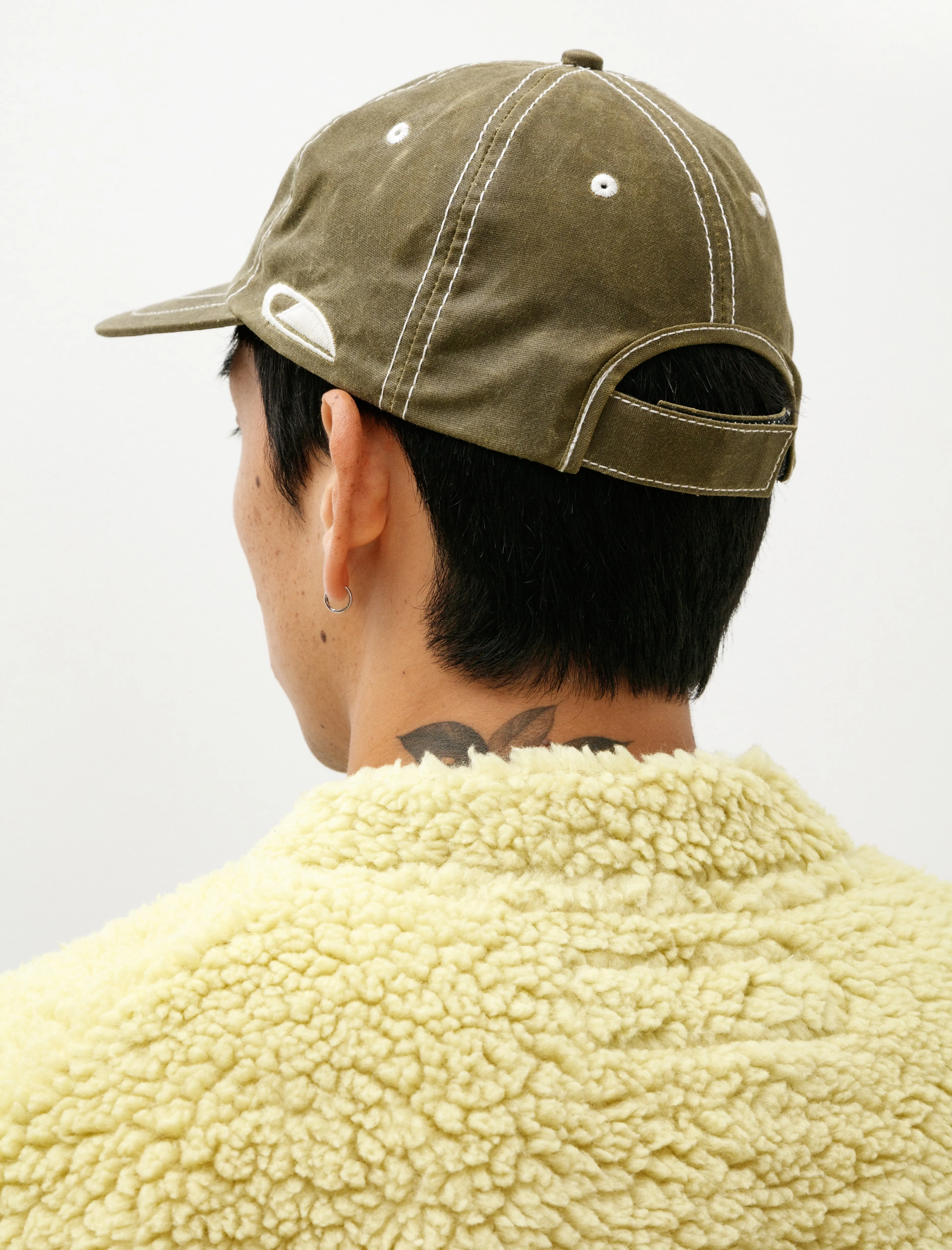 Horseshoe 6 Panel Cap Olive Waxed sold by SHOP NEIGHBOR product image thumbnail 3