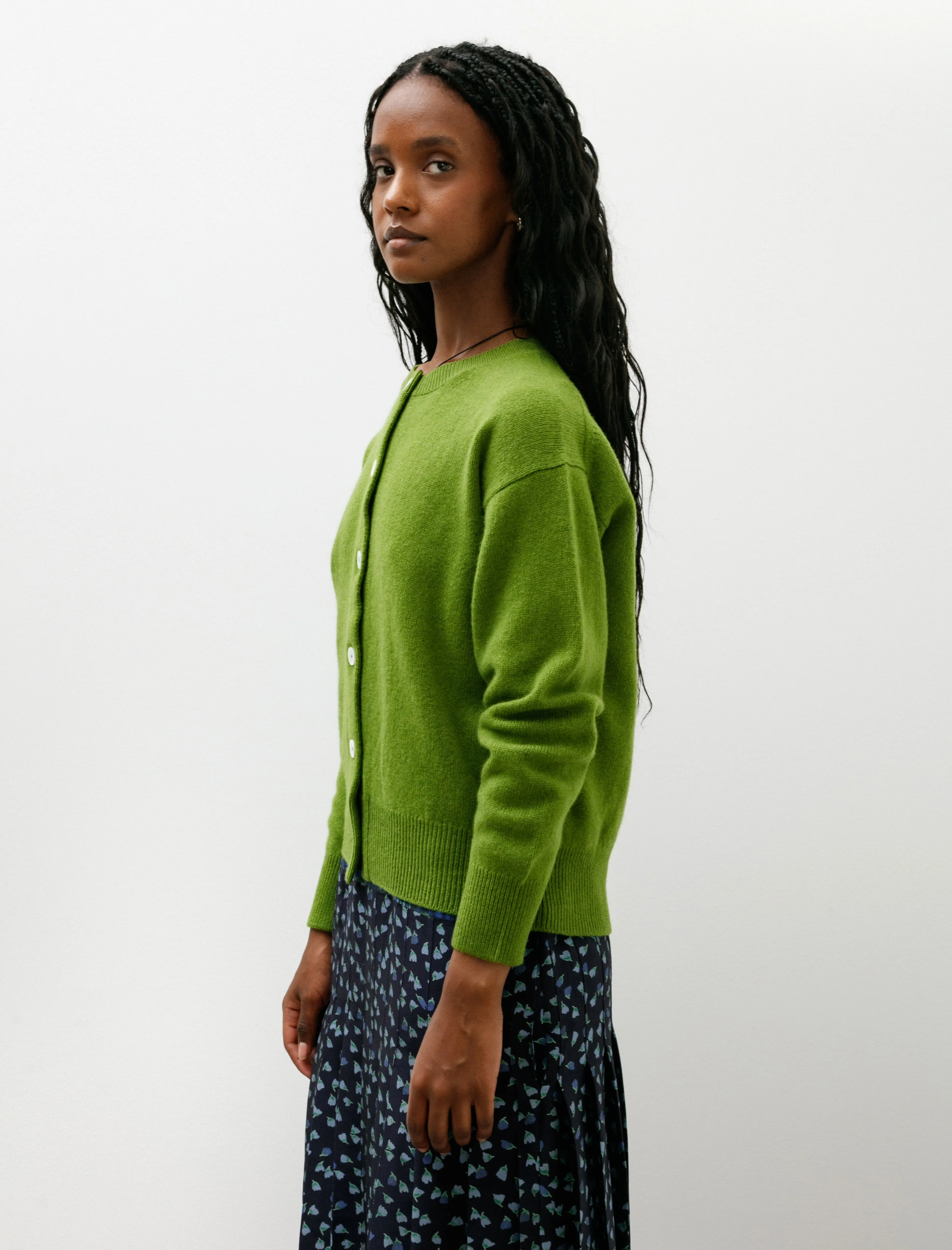 Ada Crewneck Cardigan Pickle Green sold by SHOP NEIGHBOR product image thumbnail 4