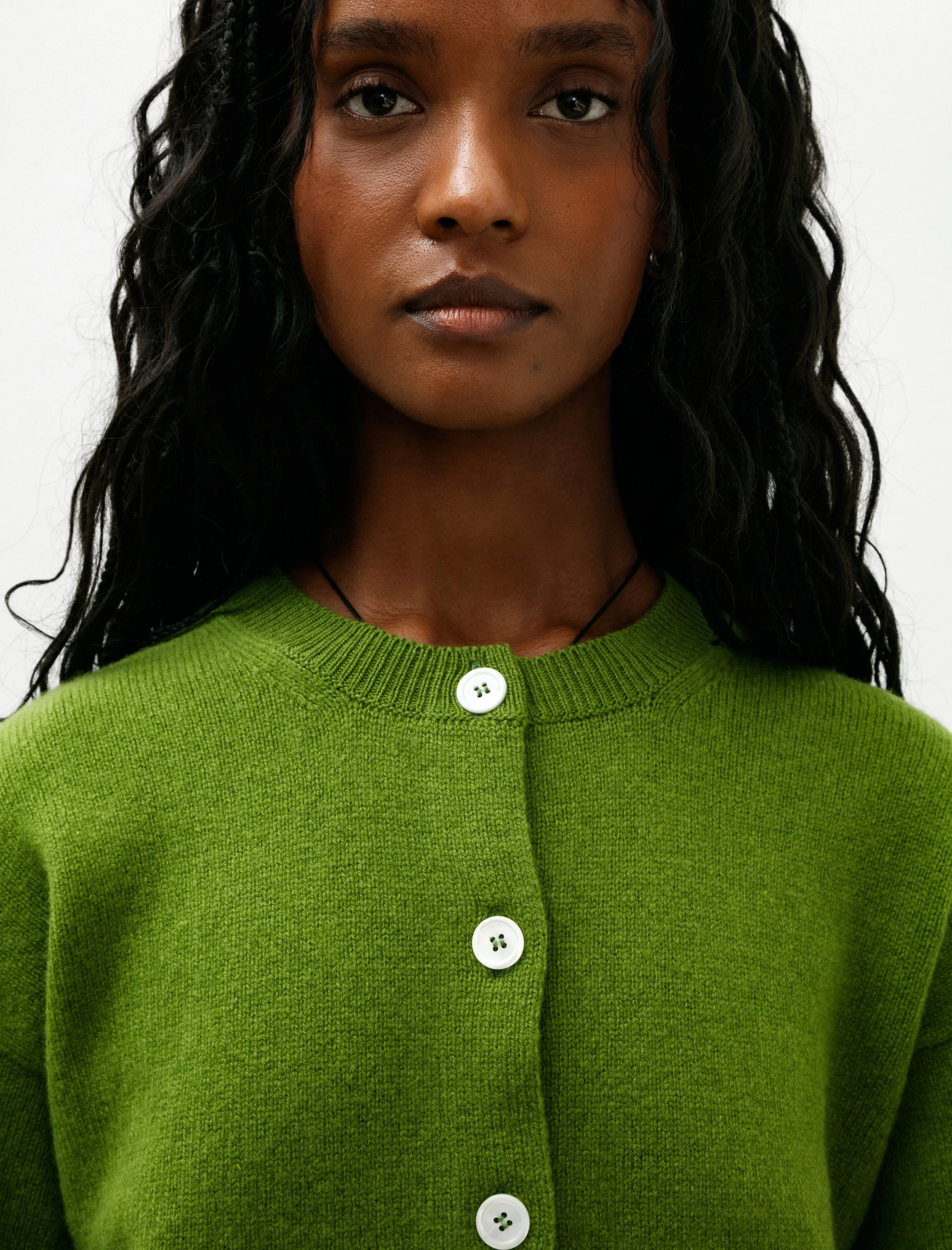 Ada Crewneck Cardigan Pickle Green sold by SHOP NEIGHBOR product image thumbnail 3