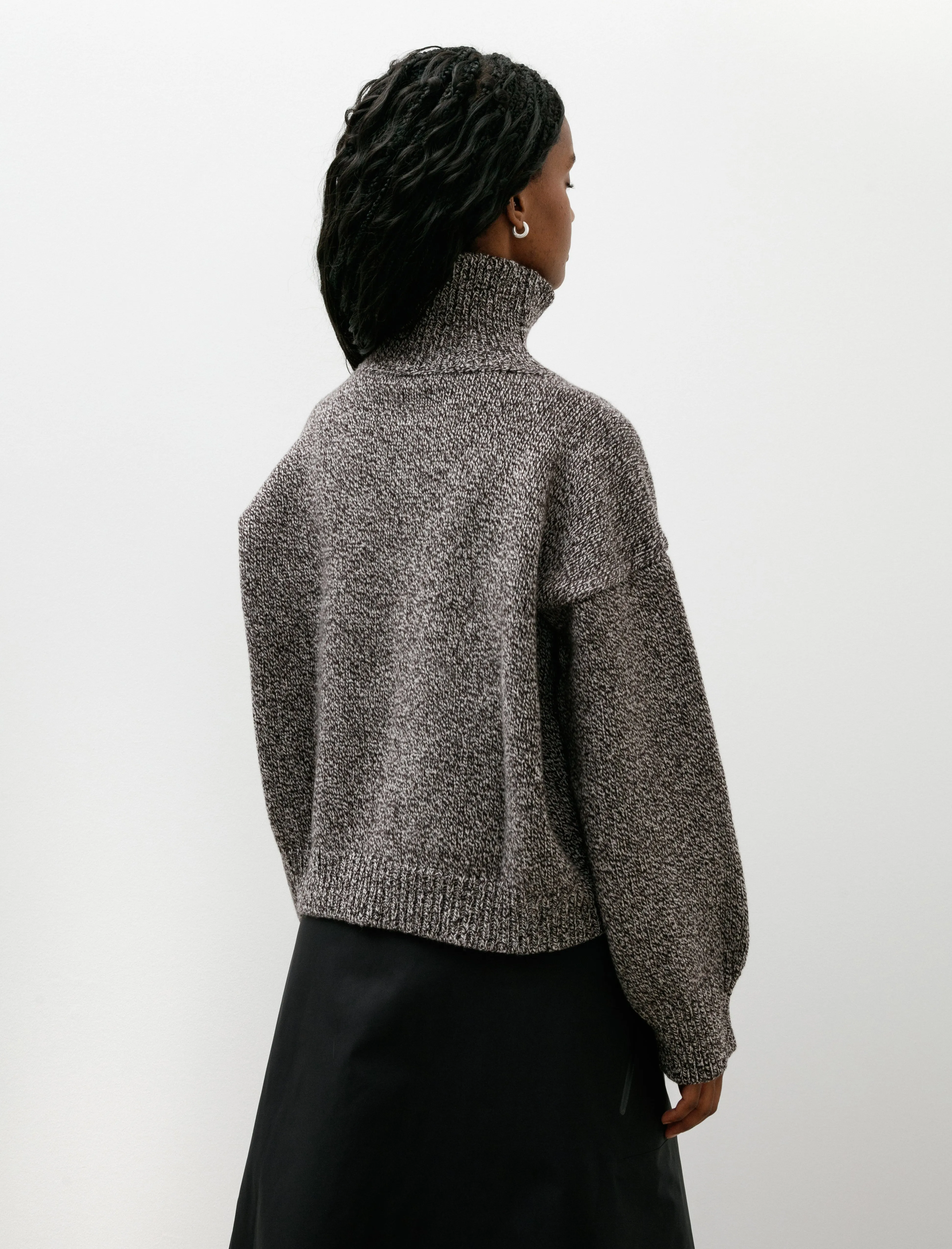 Caragh Chunky Crop High Neck Dark Brown Marle sold by SHOP NEIGHBOR product image thumbnail 4