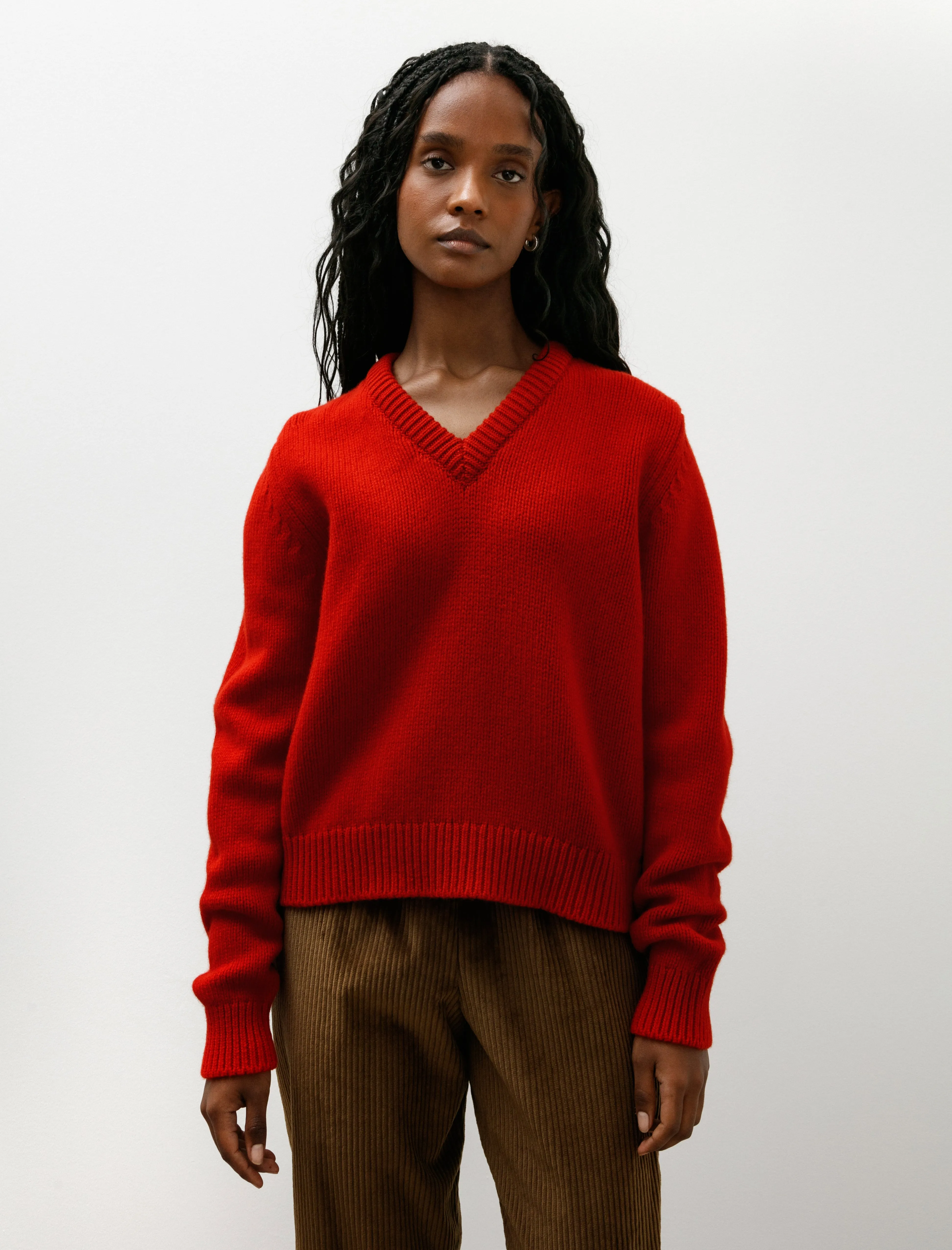 Glenn V-Neck Ruby Red sold by SHOP NEIGHBOR