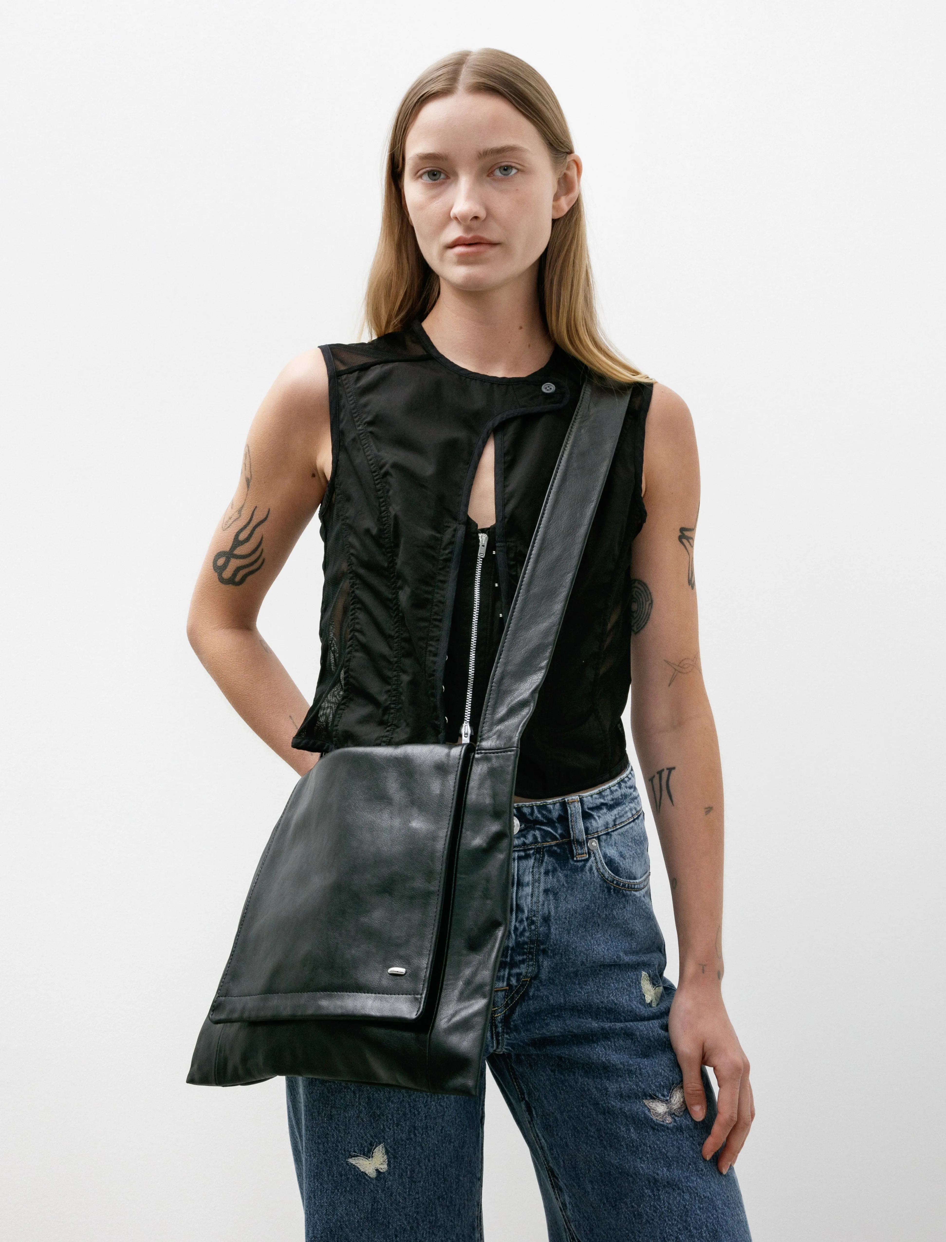 Slim Bag Malleable Black Bull Hide sold by SHOP NEIGHBOR product image thumbnail 4