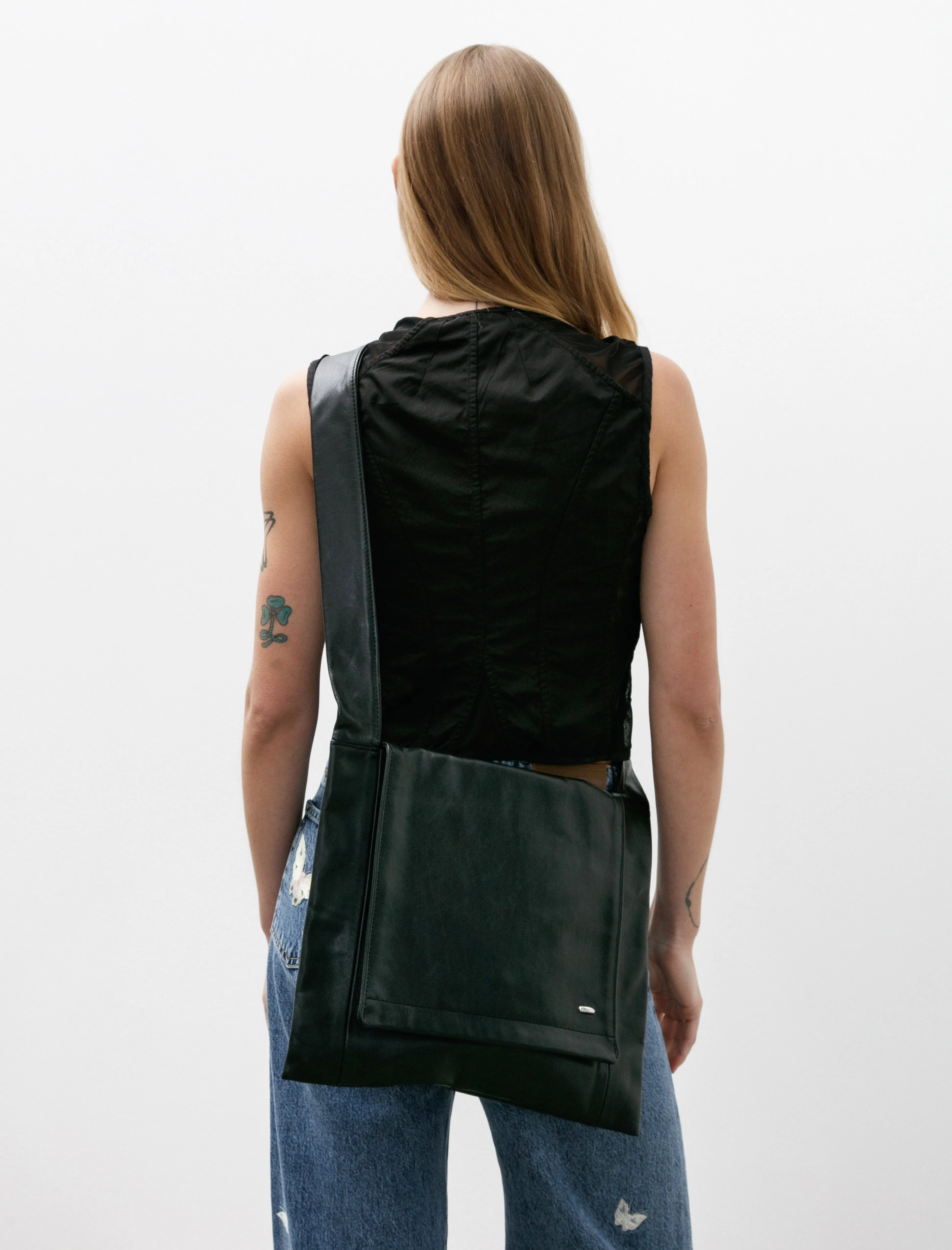 Slim Bag Malleable Black Bull Hide sold by SHOP NEIGHBOR product image thumbnail 5
