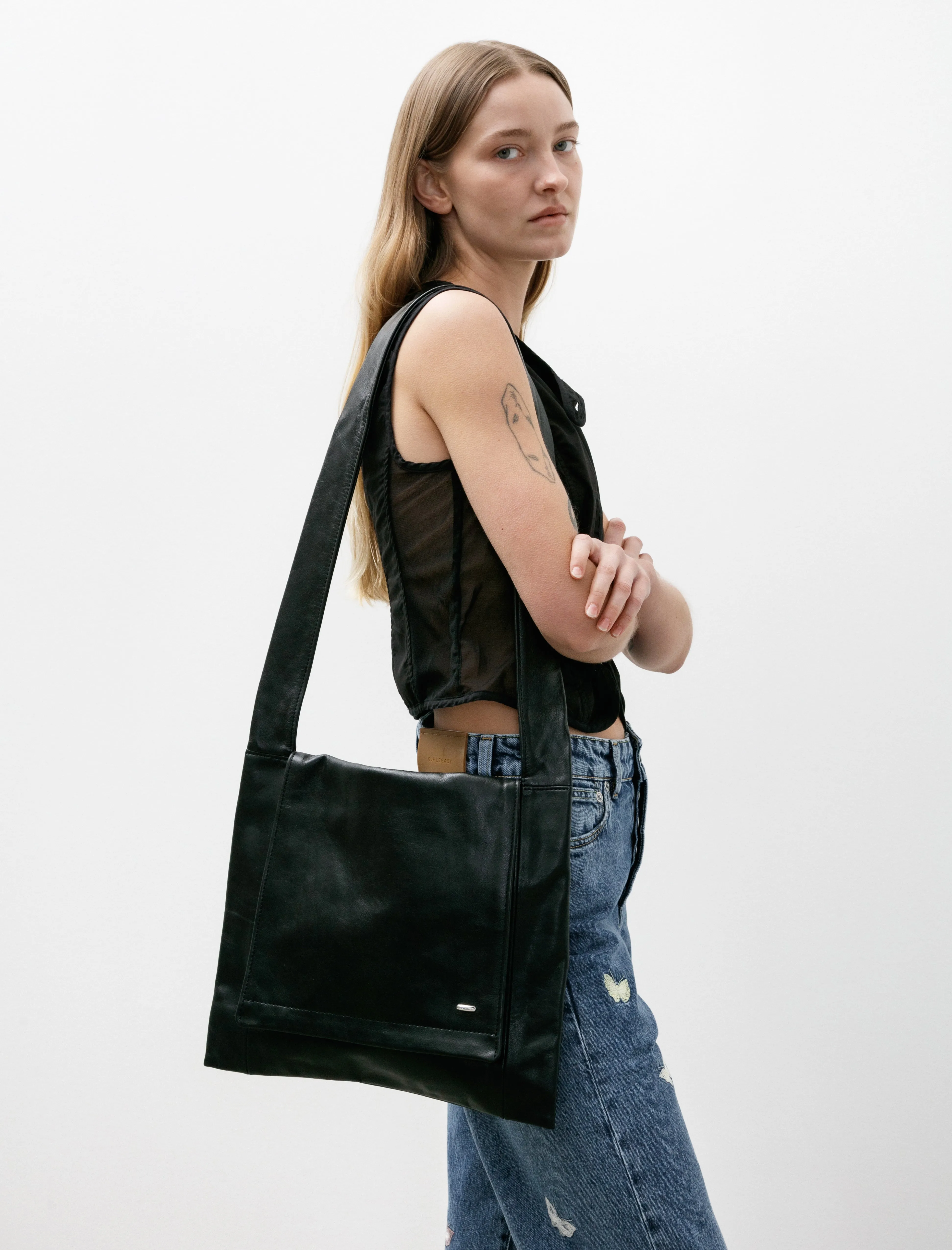 Slim Bag Malleable Black Bull Hide sold by SHOP NEIGHBOR product image thumbnail 2