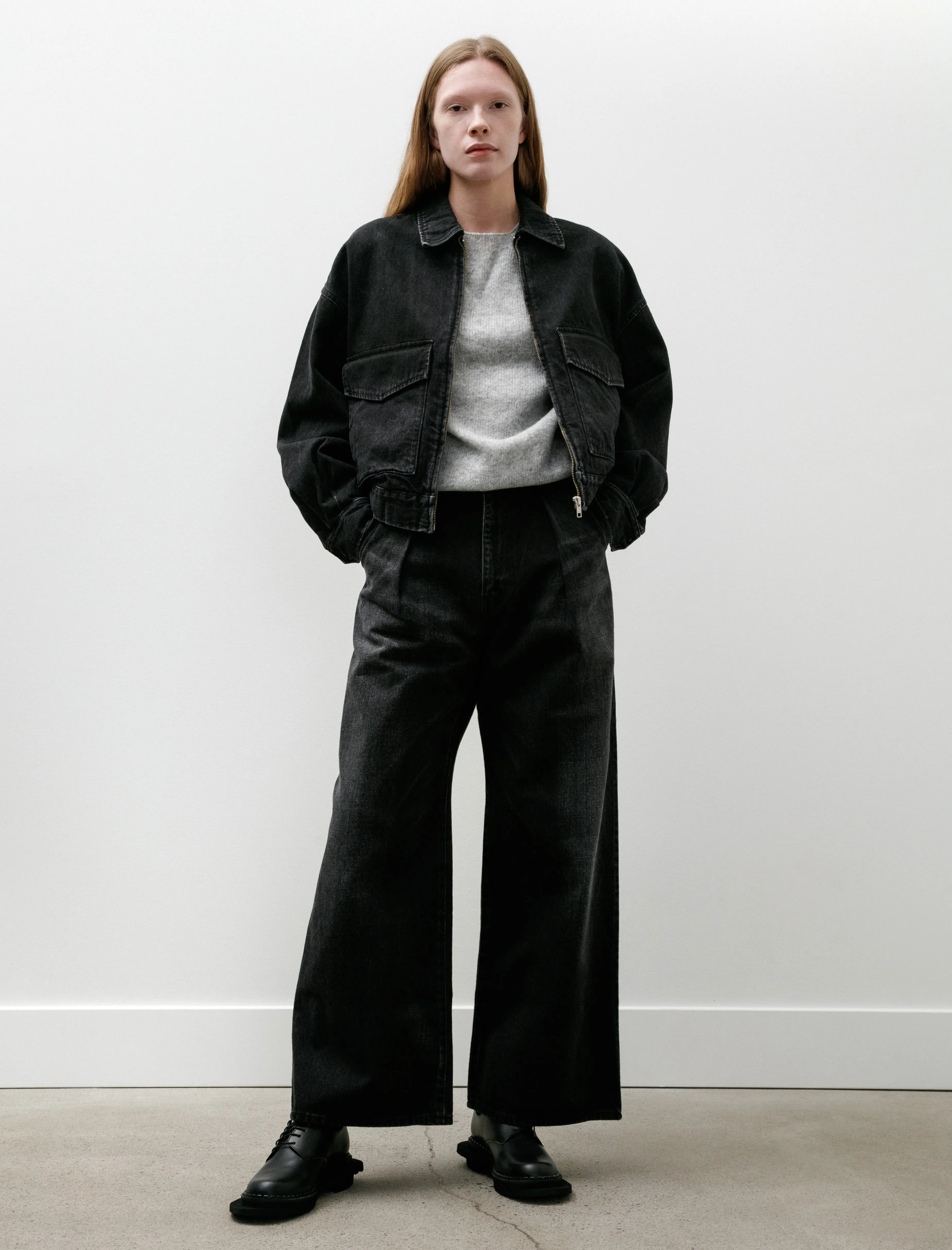 Selvage Denim Zip Jacket Black Dark Fade sold by SHOP NEIGHBOR