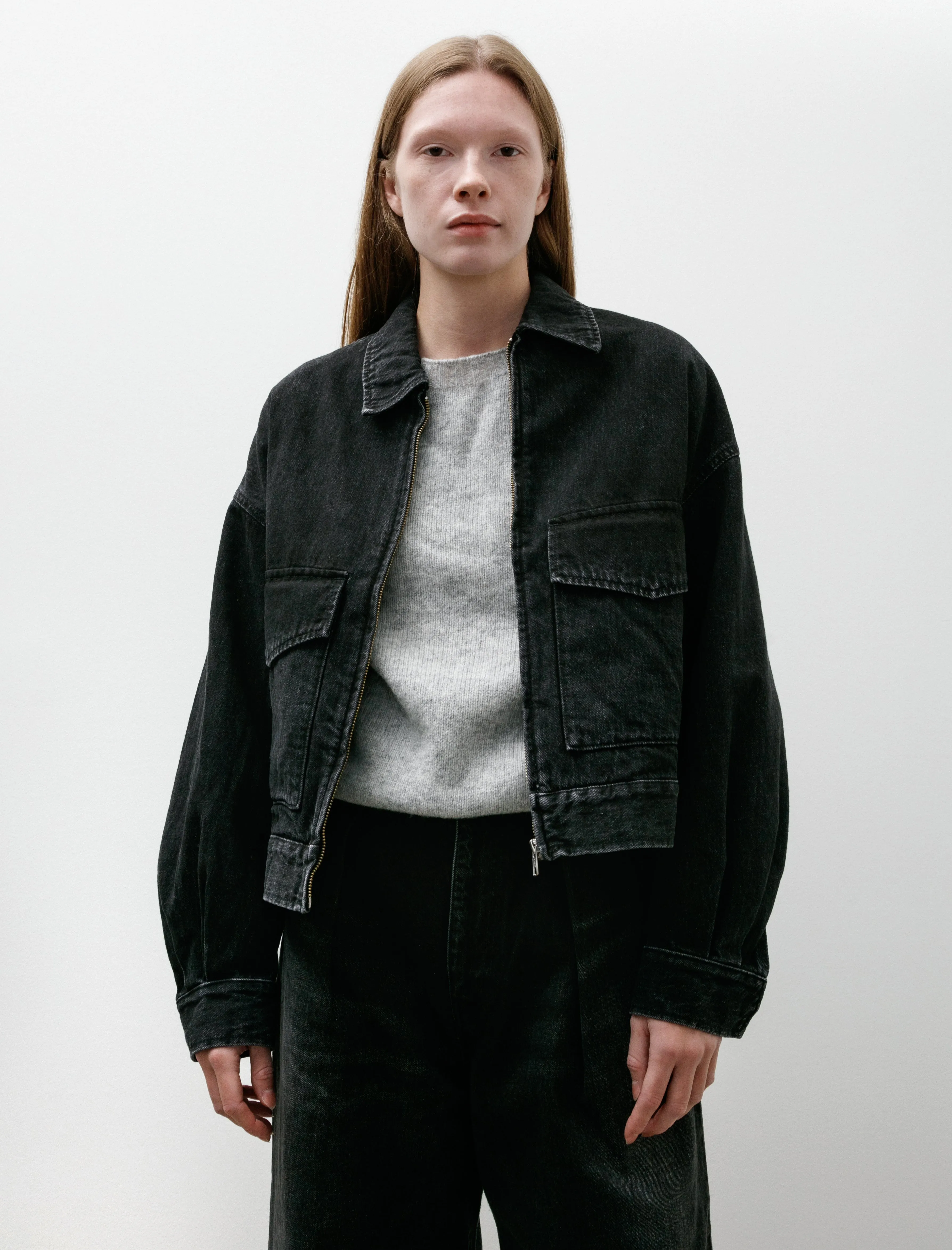Selvage Denim Zip Jacket Black Dark Fade sold by SHOP NEIGHBOR product image thumbnail 3