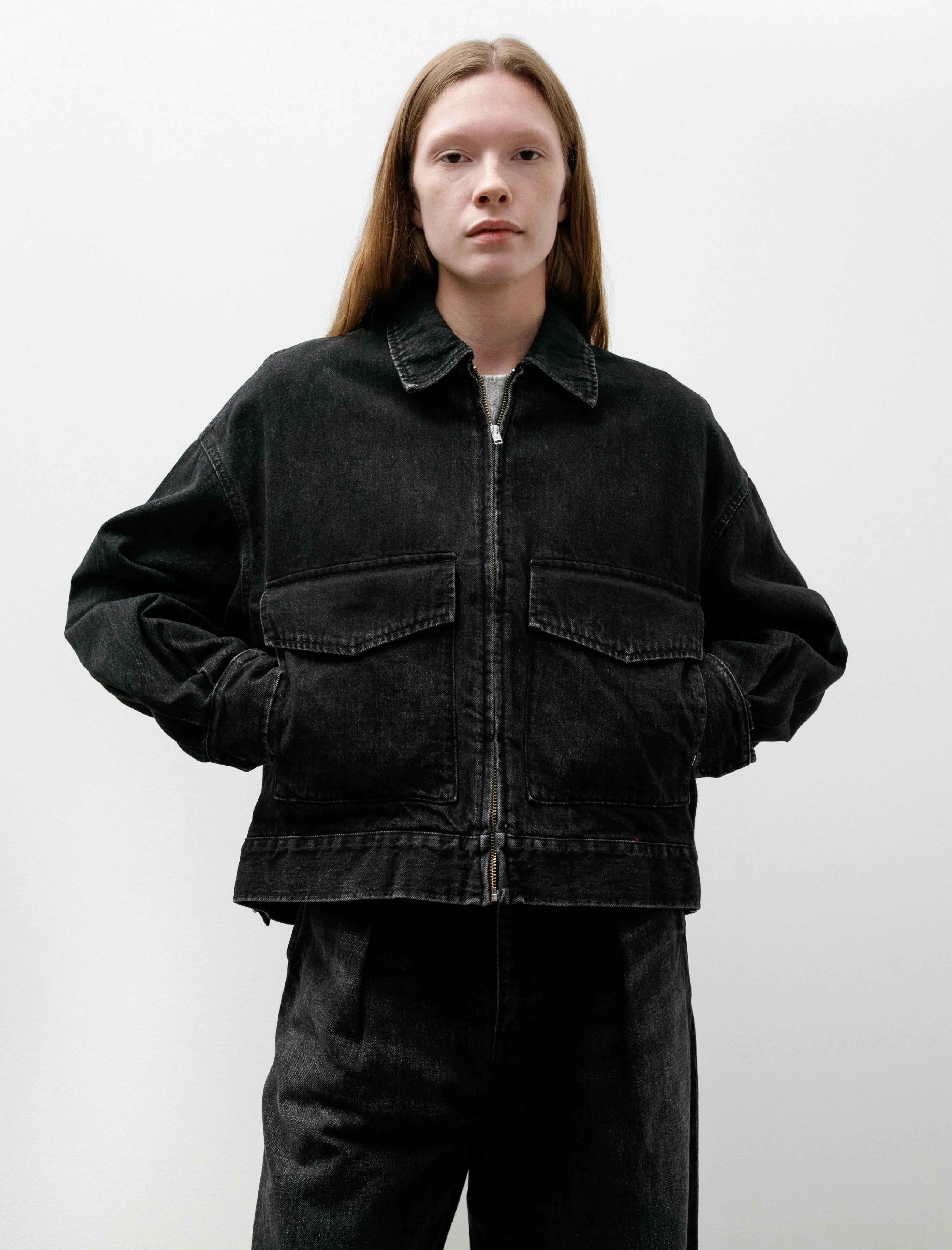 Selvage Denim Zip Jacket Black Dark Fade sold by SHOP NEIGHBOR product image thumbnail 2