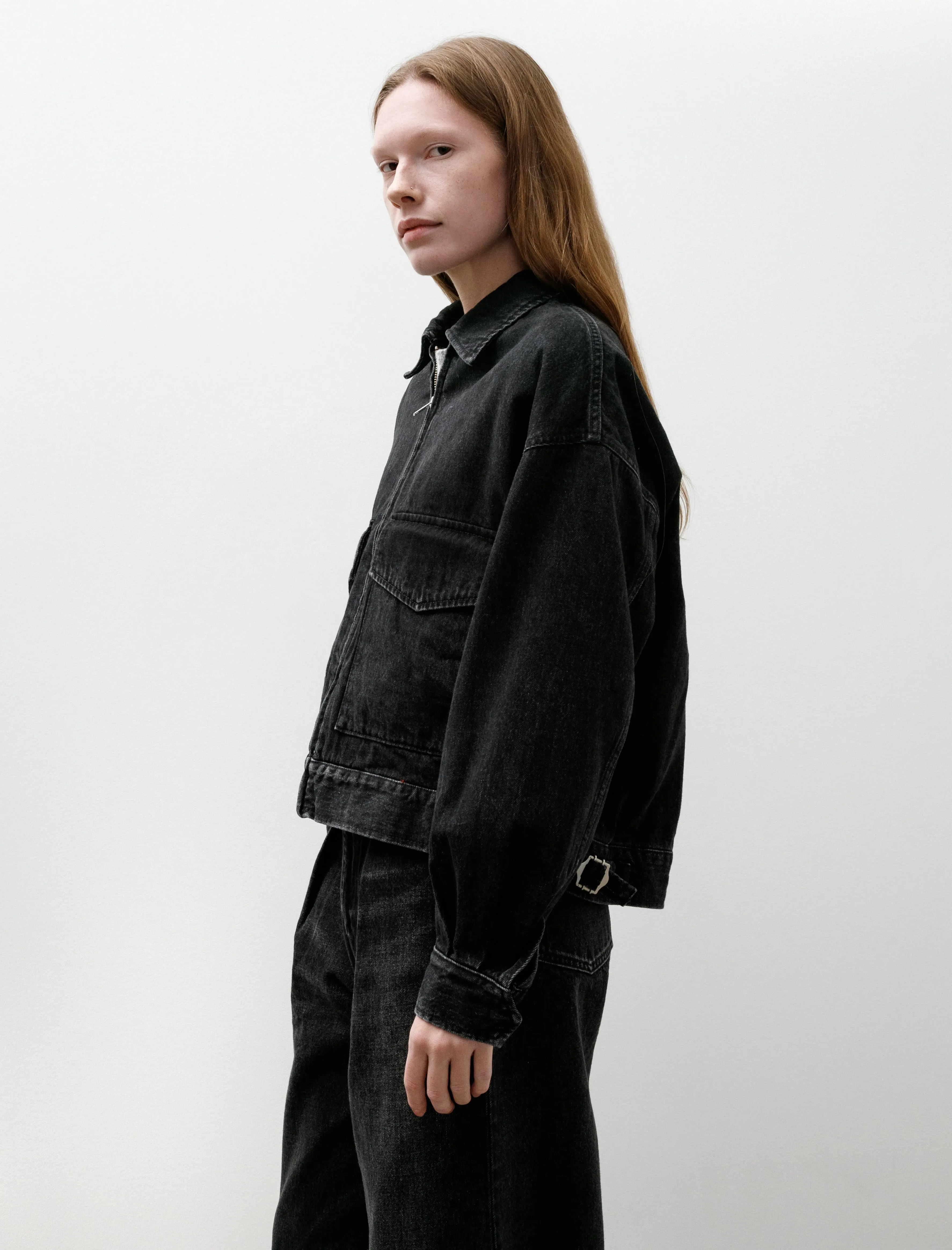 Selvage Denim Zip Jacket Black Dark Fade sold by SHOP NEIGHBOR product image thumbnail 4