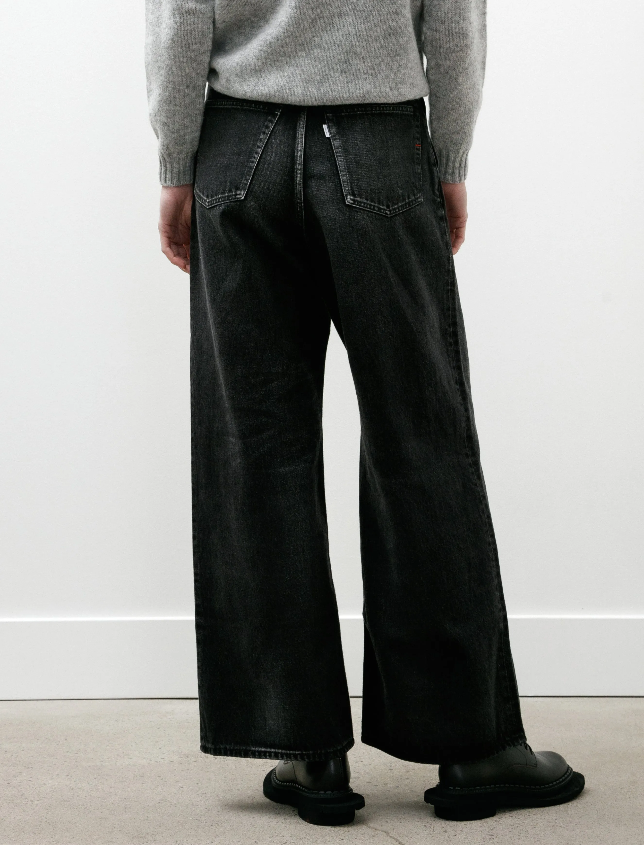 Selvage Denim Two Tuck Wide Pants Black Dark Fade sold by SHOP NEIGHBOR product image thumbnail 5