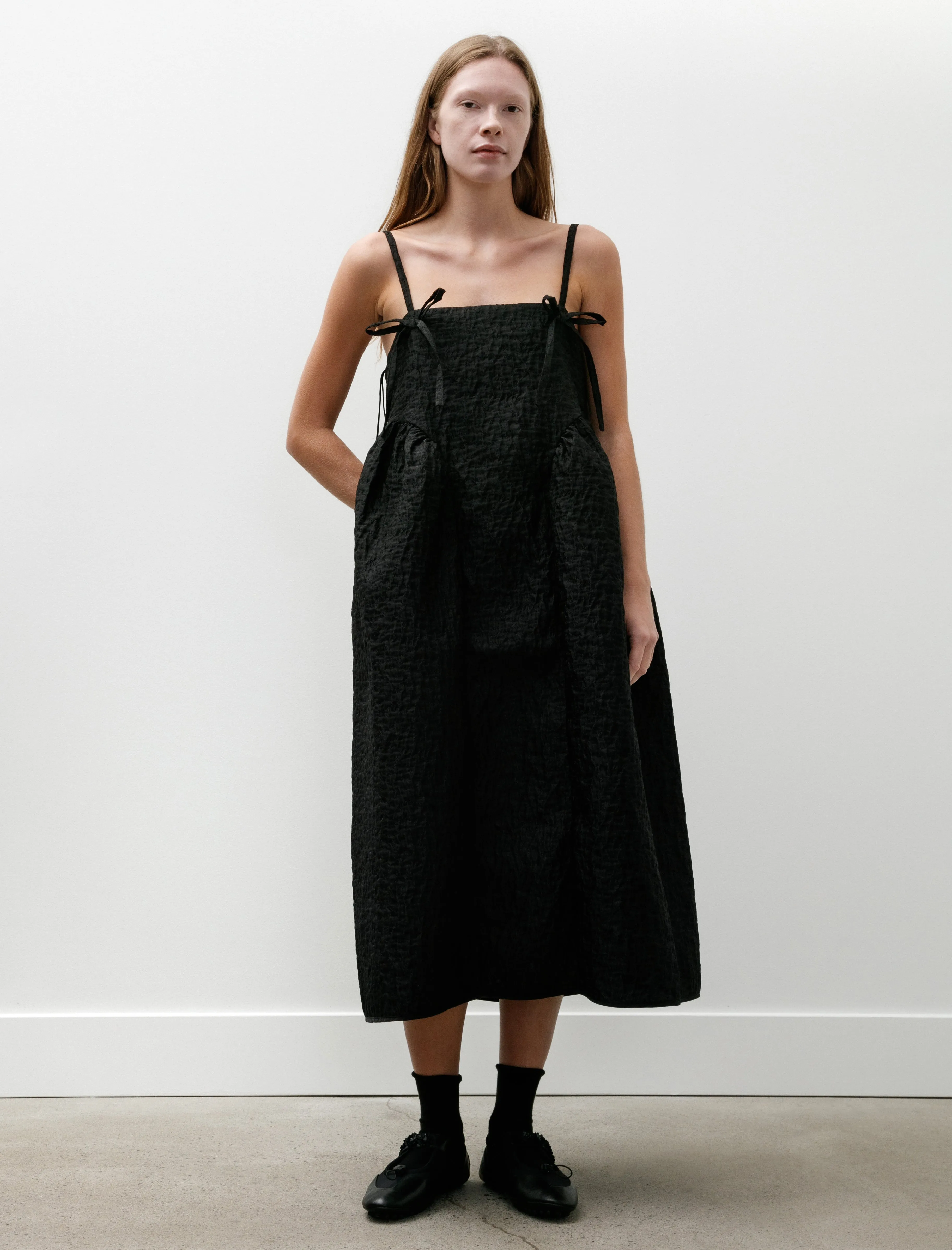 Ambra Dress Matelassé Black sold by SHOP NEIGHBOR