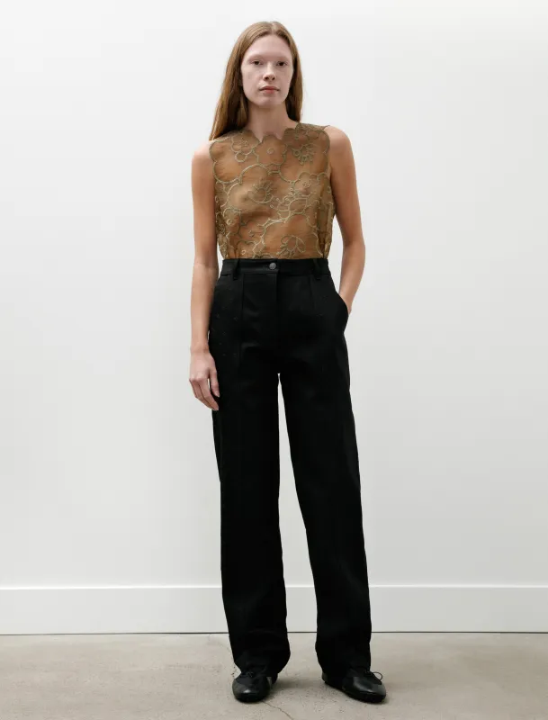 Bliss Embroidered Denim Pants Black sold by SHOP NEIGHBOR