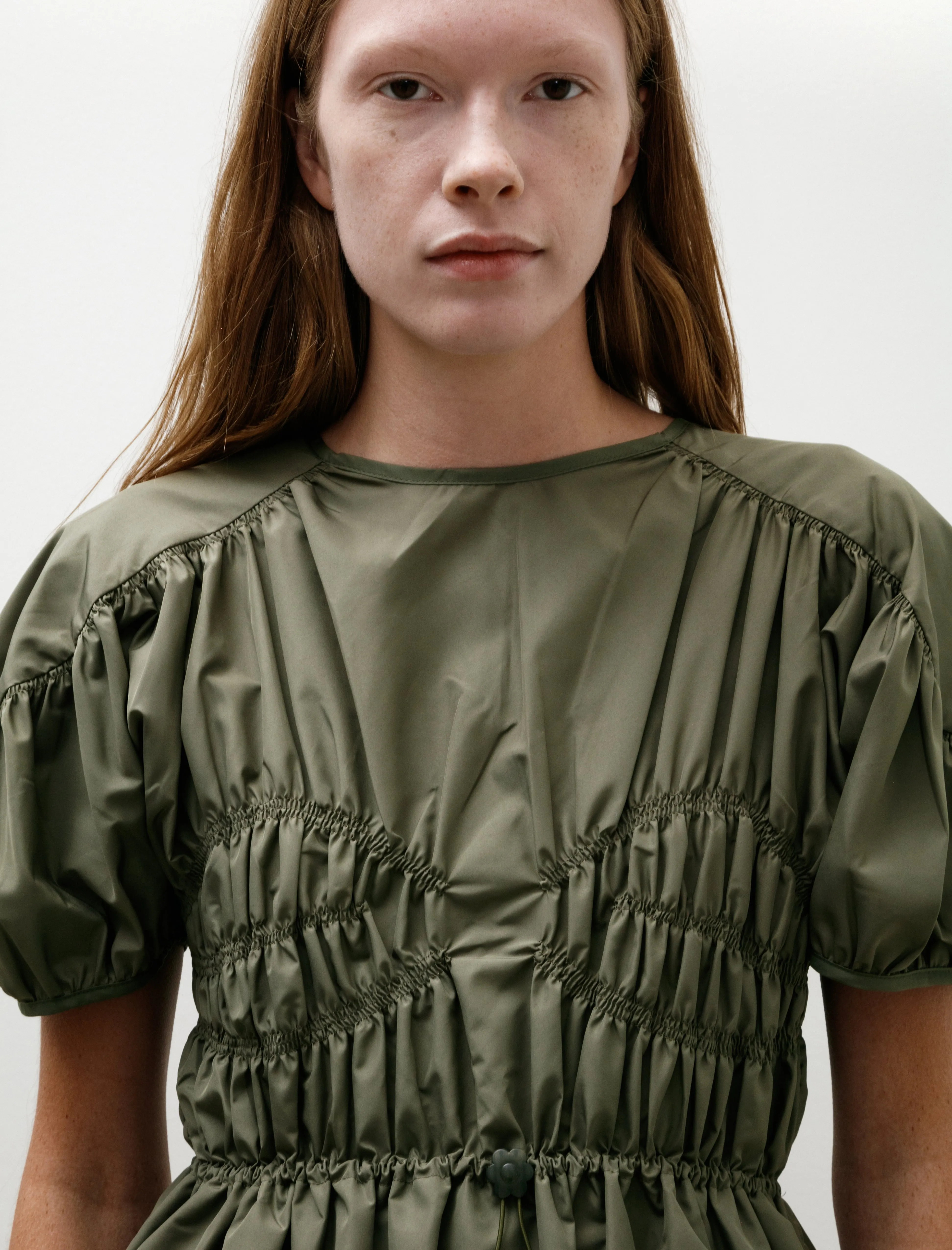 Betsy Dress Recycled Faille Olive sold by SHOP NEIGHBOR product image thumbnail 2