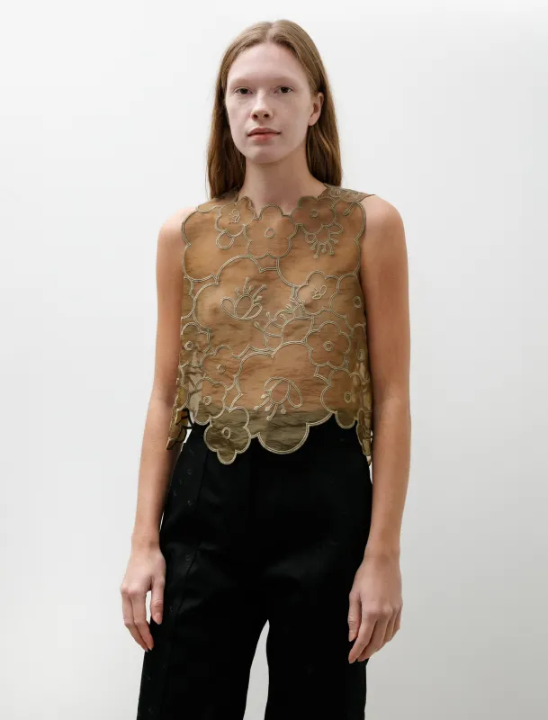Blake Top Embroidred Myrtia Olive made by SHOP NEIGHBOR