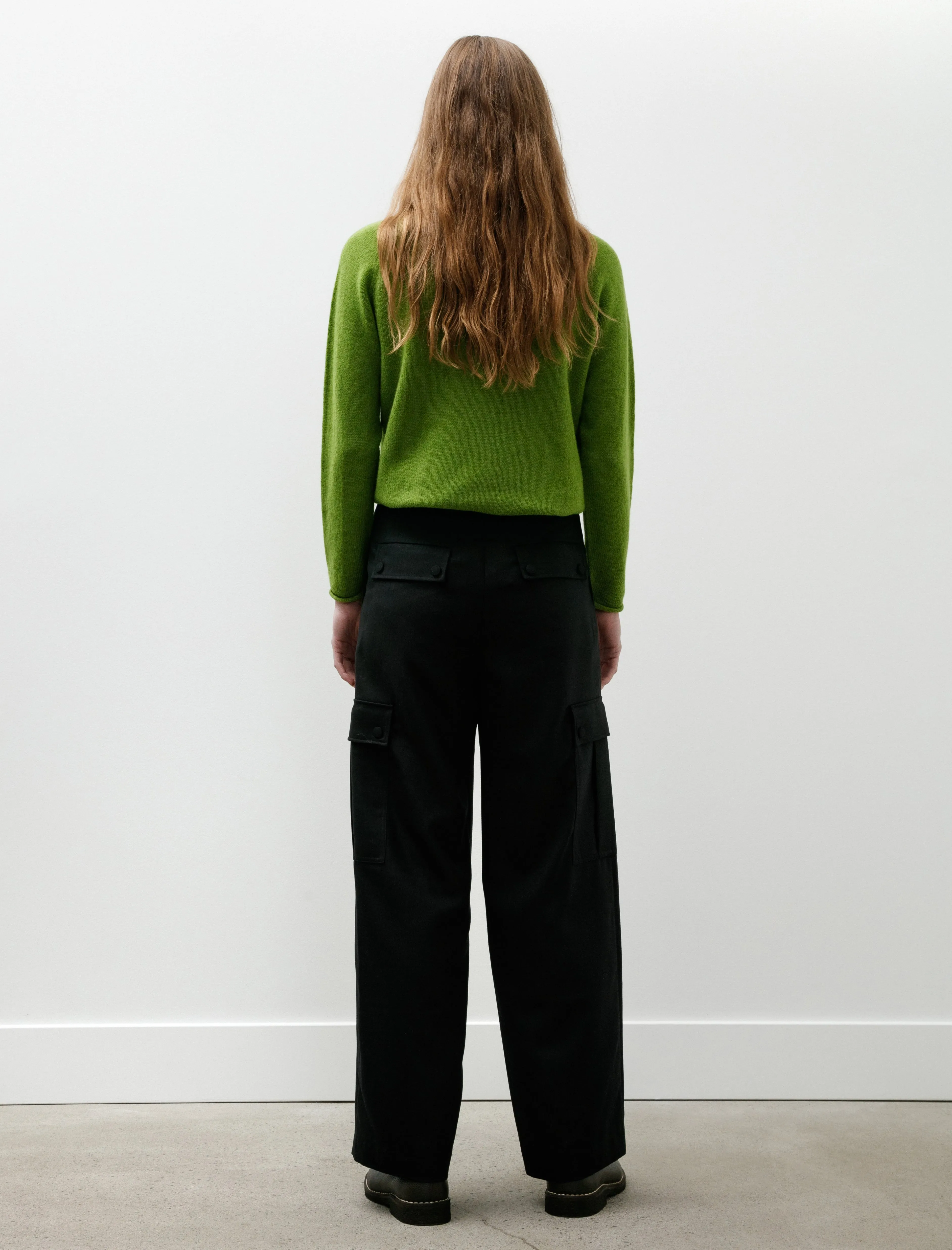 Structured Wool Double Cloth Cargo Pants Top Black sold by SHOP NEIGHBOR product image thumbnail 5