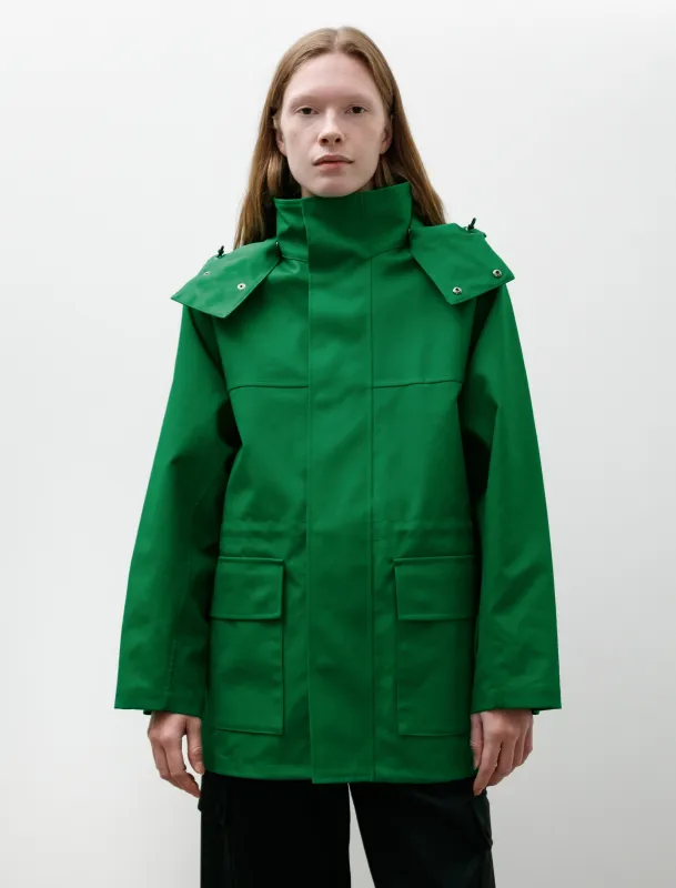 High-Density Bonded Cotton Gabardine Blouson Green made by SHOP NEIGHBOR