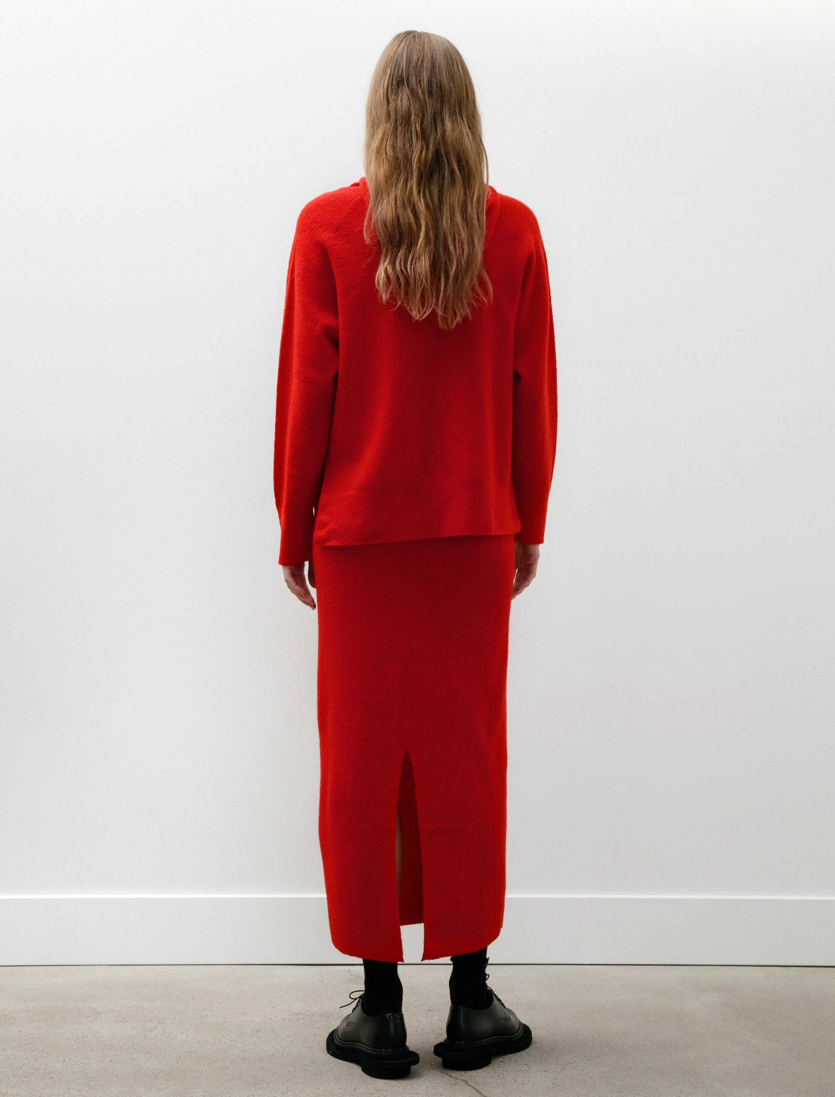 Bouclé Knit Skirt Red sold by SHOP NEIGHBOR product image thumbnail 5