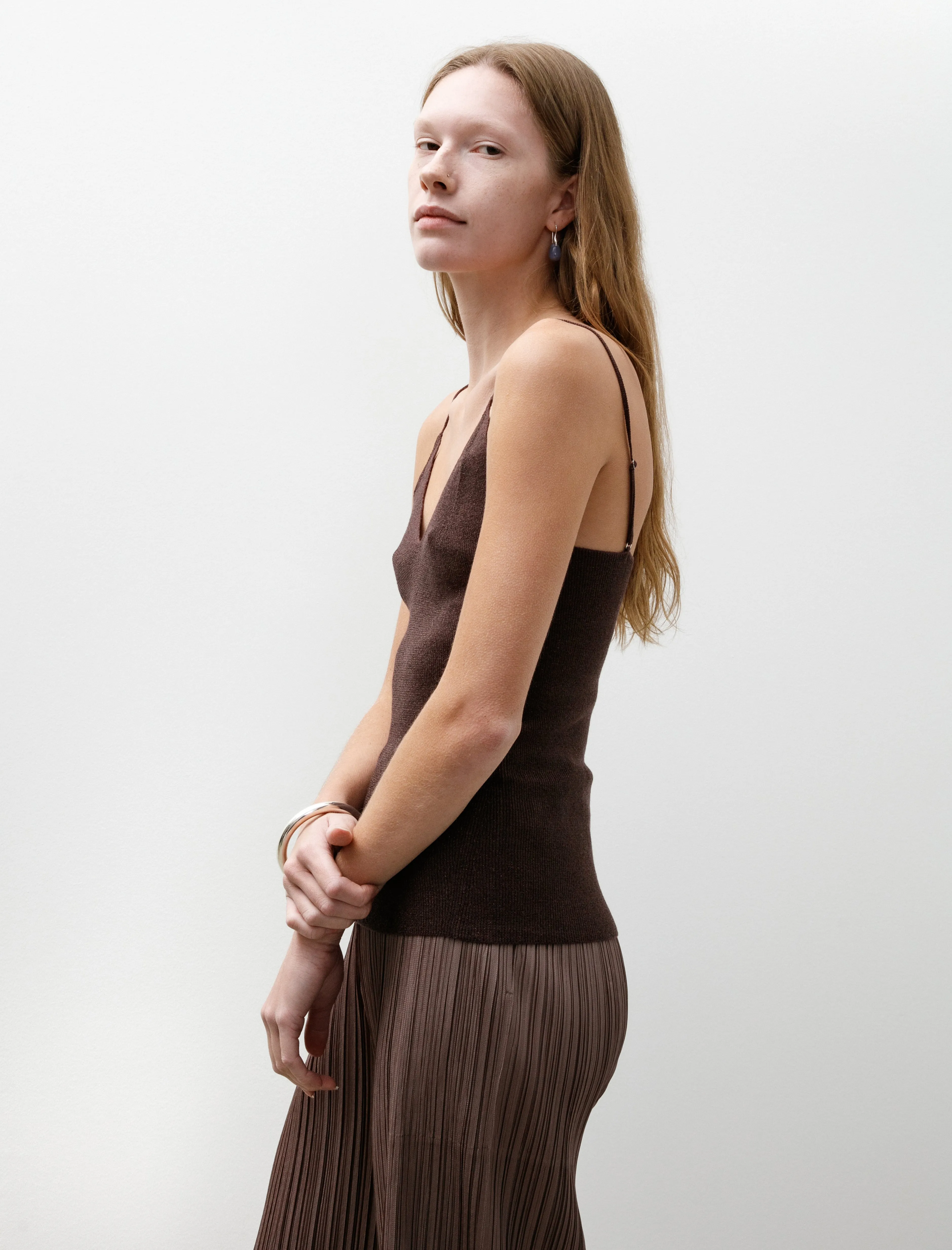 Glitter Ribbed Camisole Burgundy sold by SHOP NEIGHBOR product image thumbnail 3