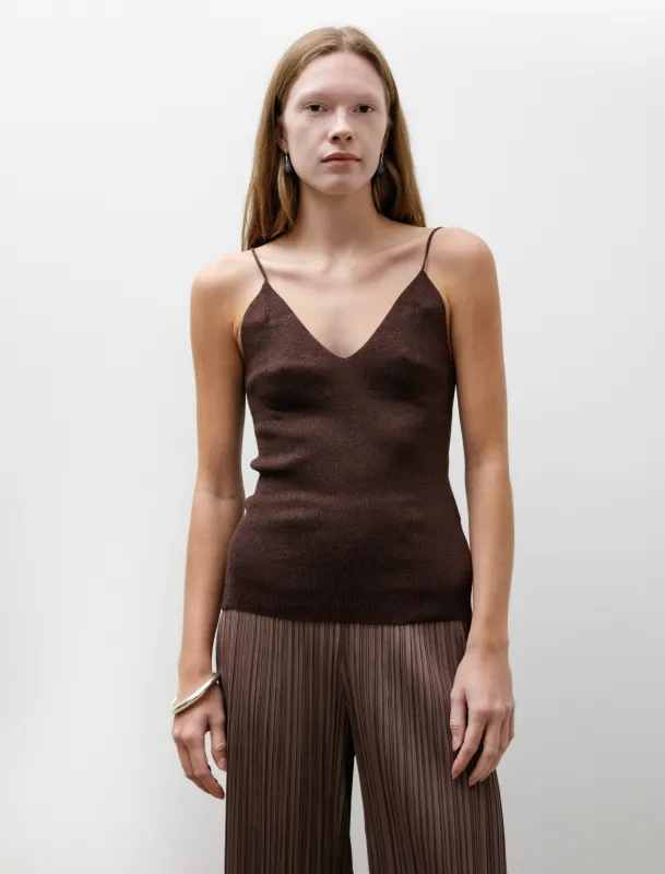 Glitter Ribbed Camisole Burgundy sold by SHOP NEIGHBOR